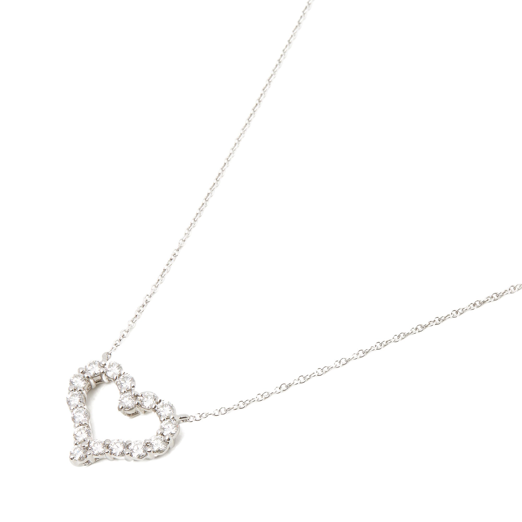 Tiffany & Co. Hearts Small 0.54ct Diamond platinum pendant