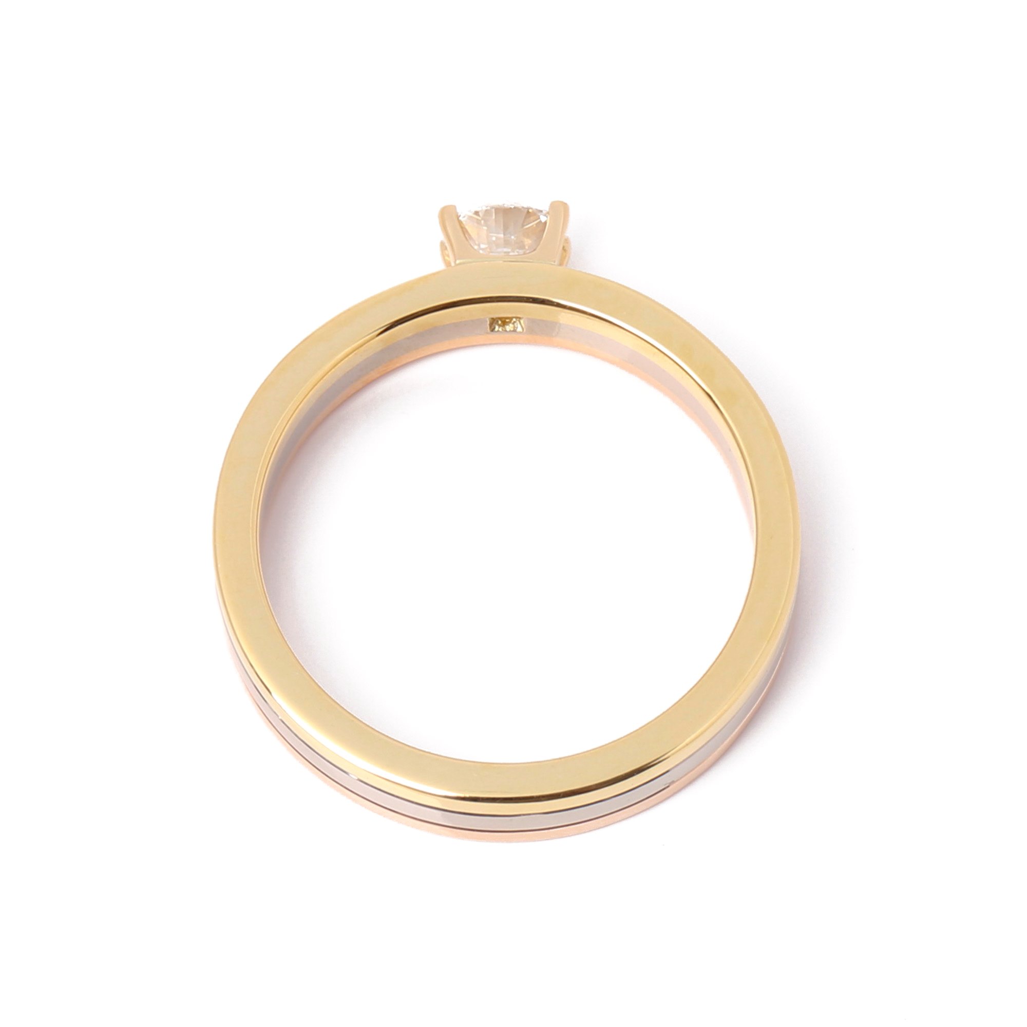 Cartier 18ct Gold Trinity solitaire ring