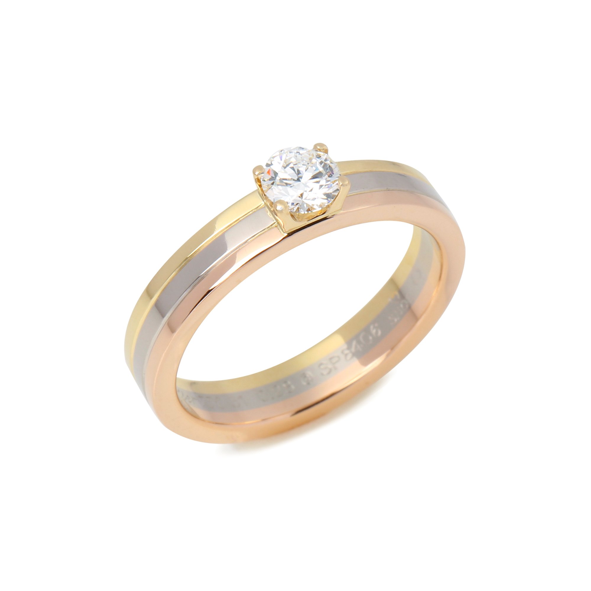 Cartier 18ct Gold Trinity solitaire ring