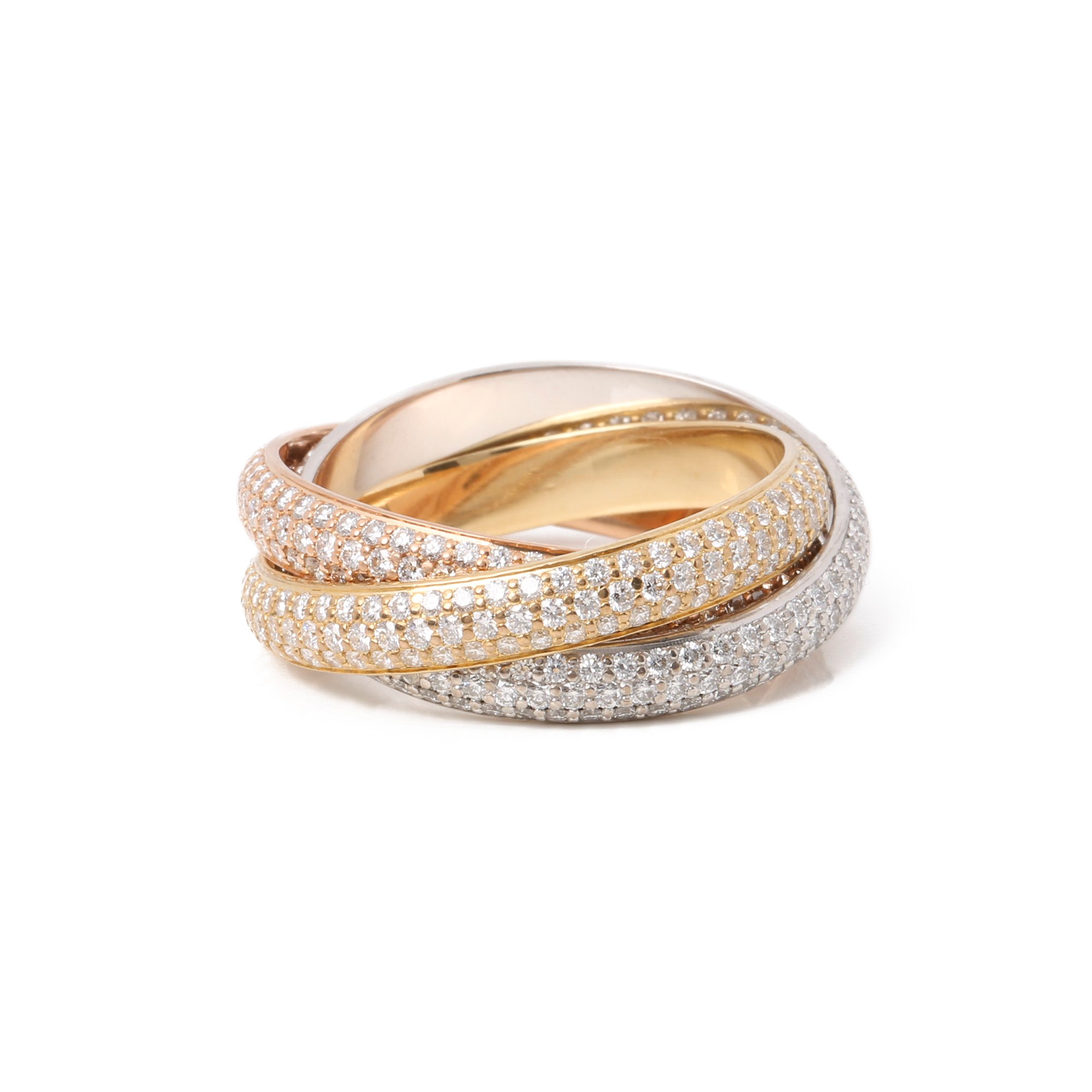Cartier Trinity pave diamond ring