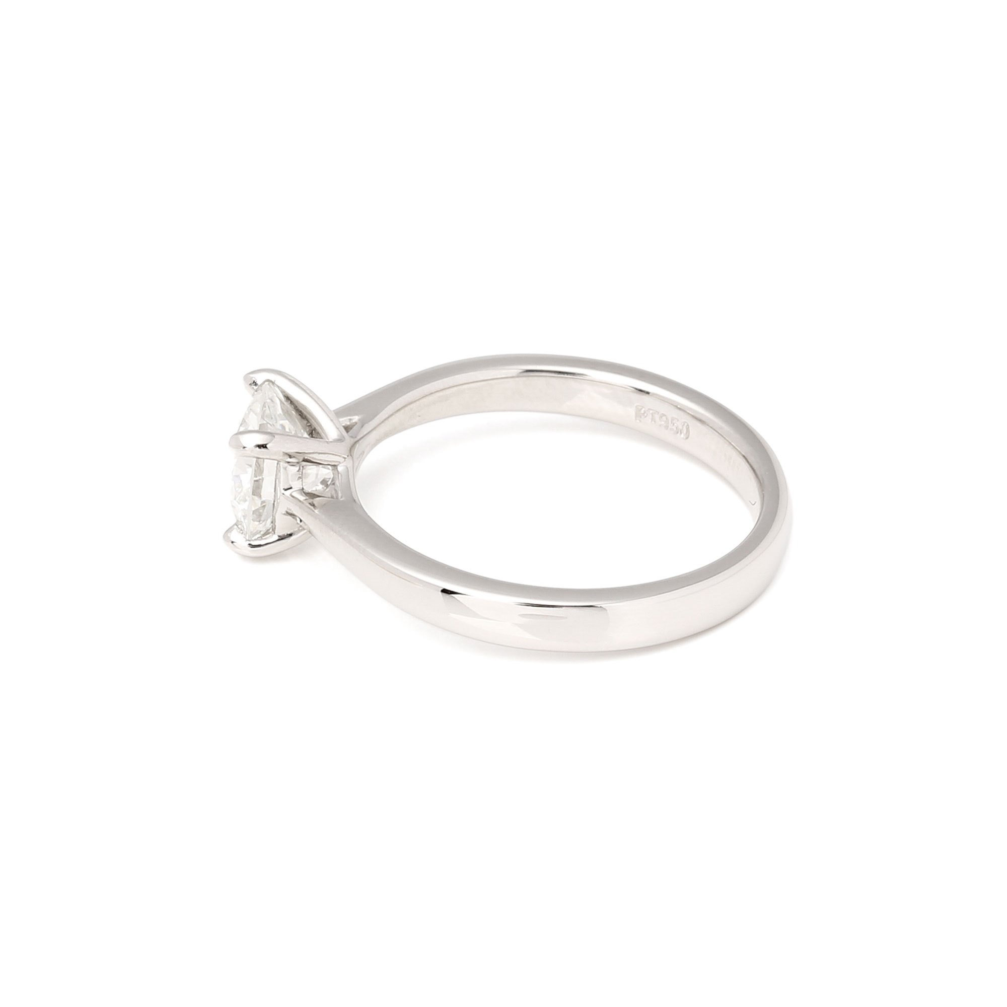 Diamanten 1.1ct Diamond Solitaire Platinum Ring