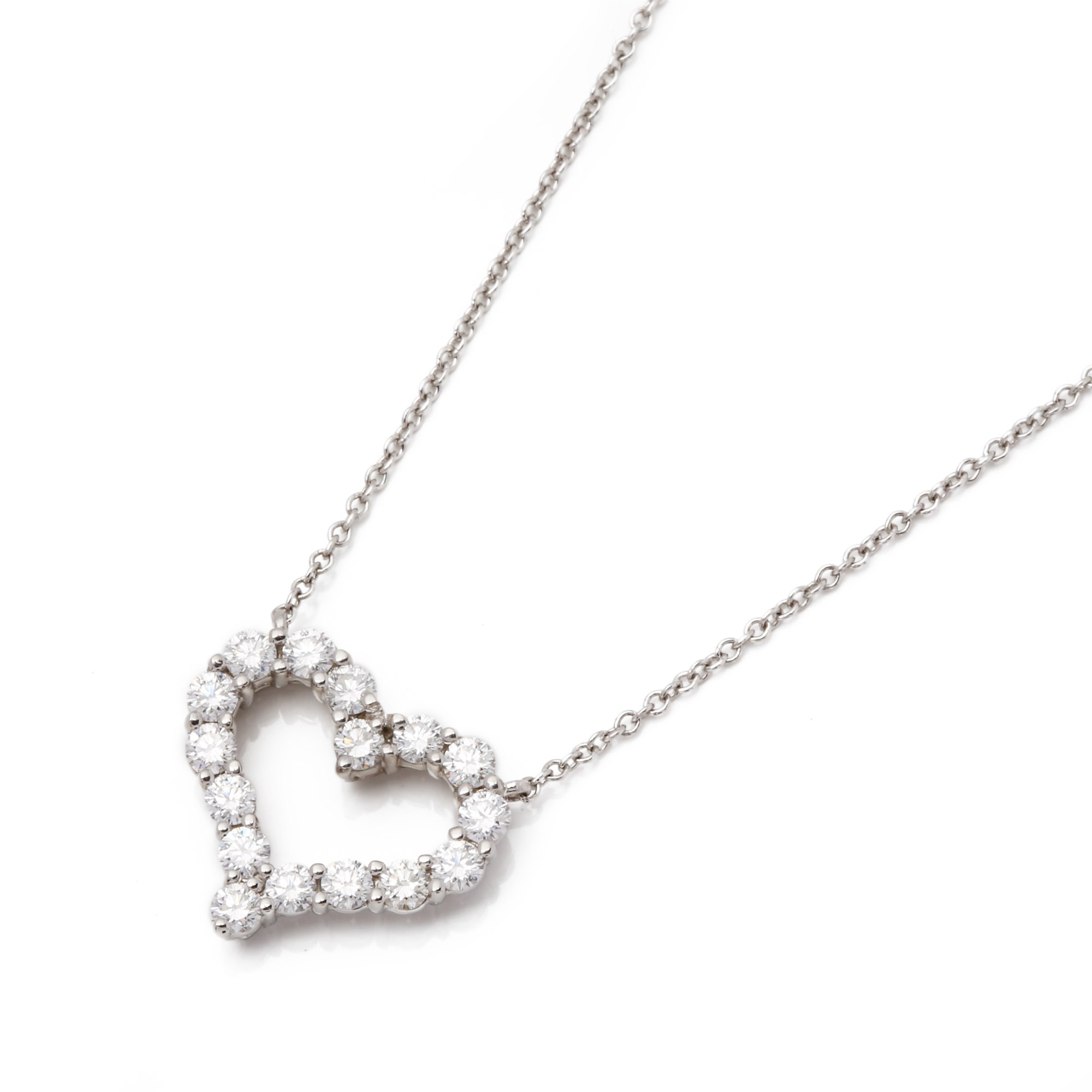 Tiffany & Co. Hearts Diamond Platinum Pendant