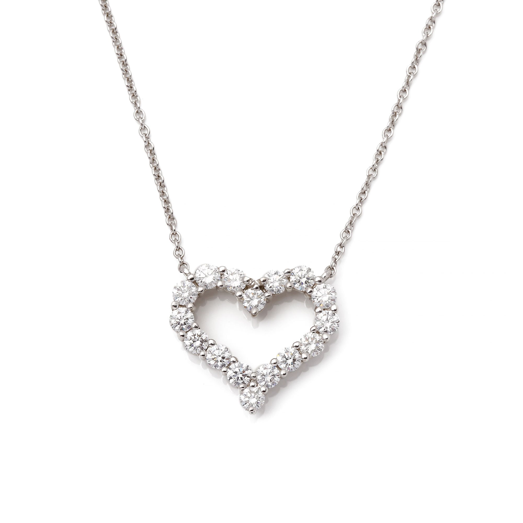 Tiffany & Co. Hearts Diamond Platinum Pendant