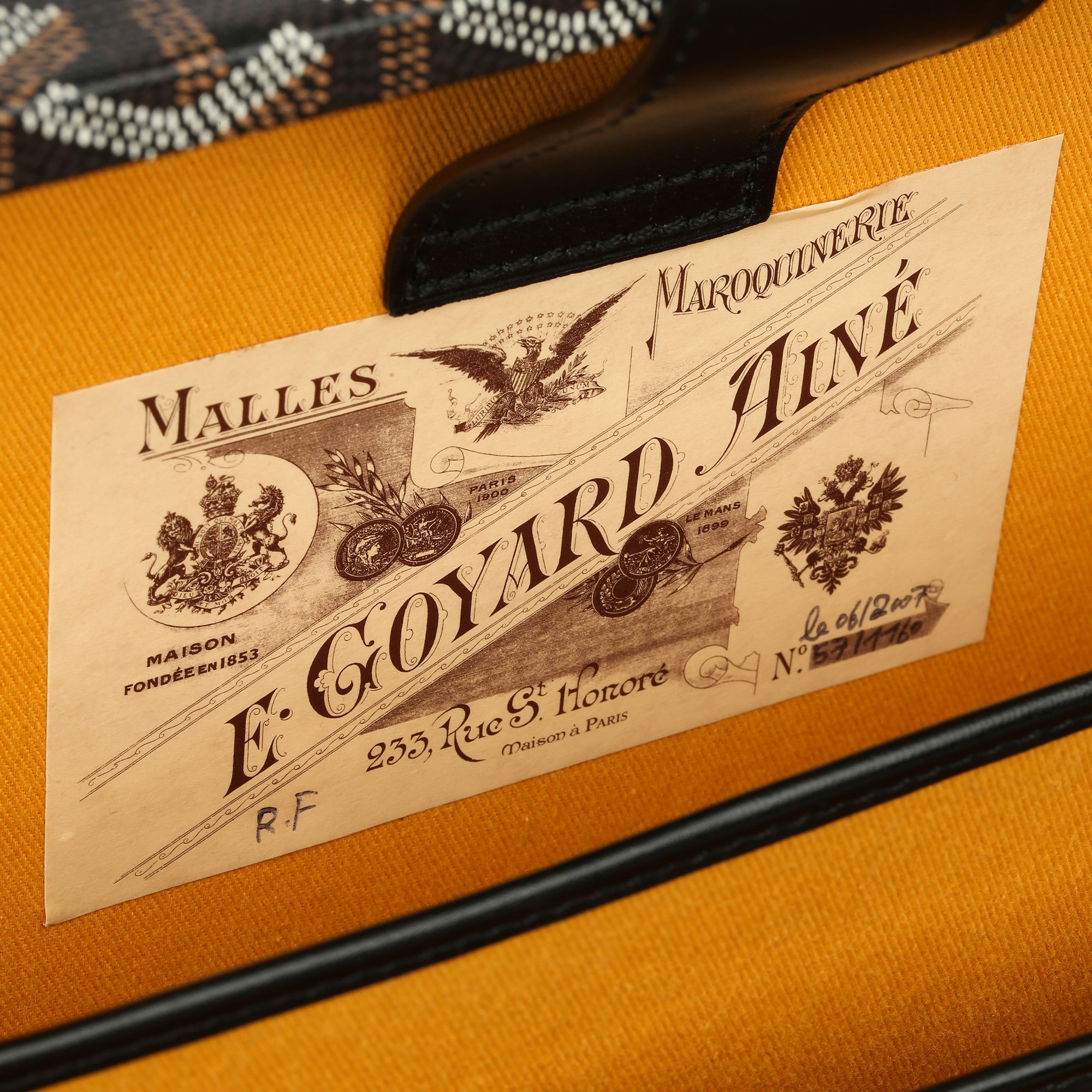 Goyard Black Chevron Coated Canvas Special Order Mallette Manoir Briefcase