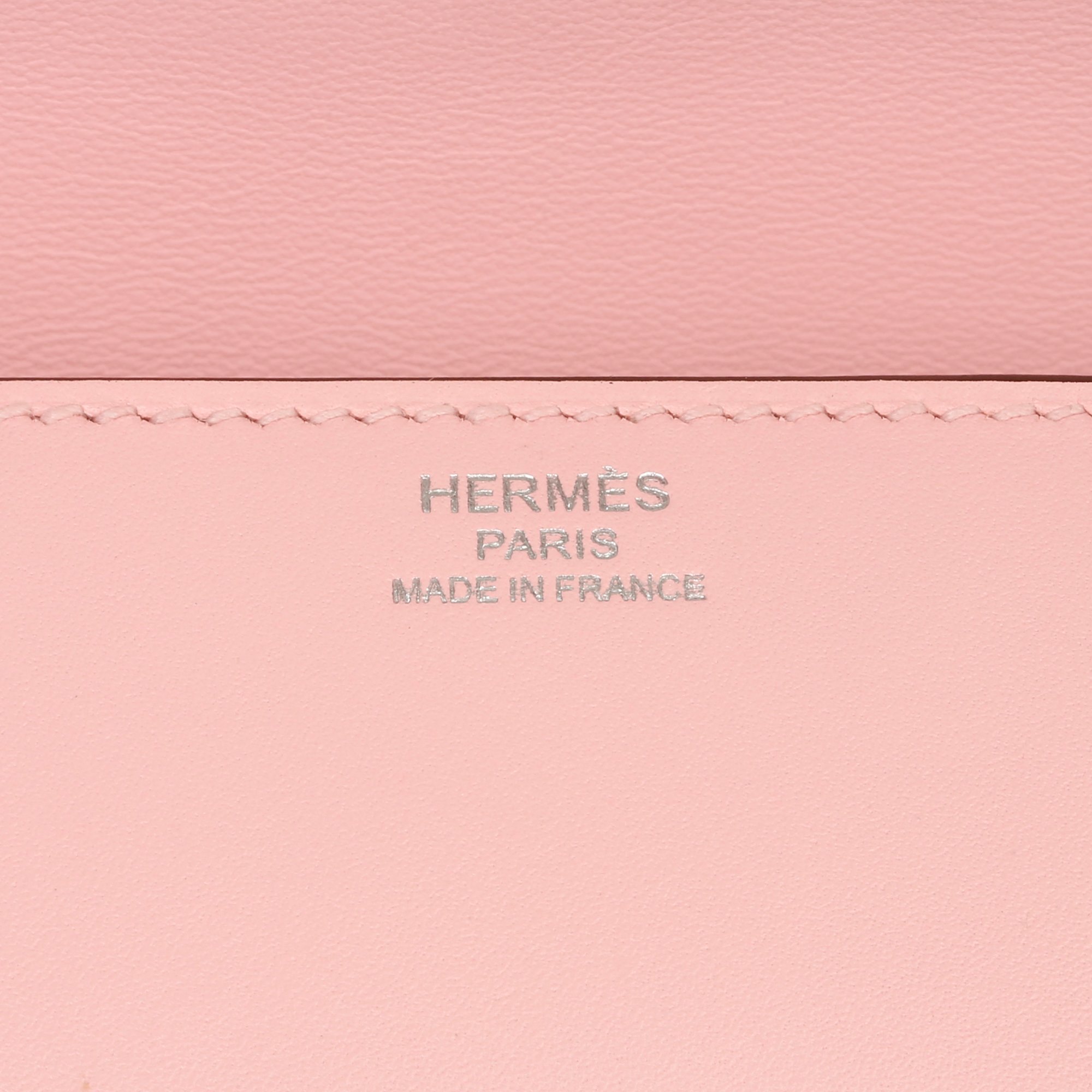 Hermès Rose Sakura Tadelakt Leather Egee