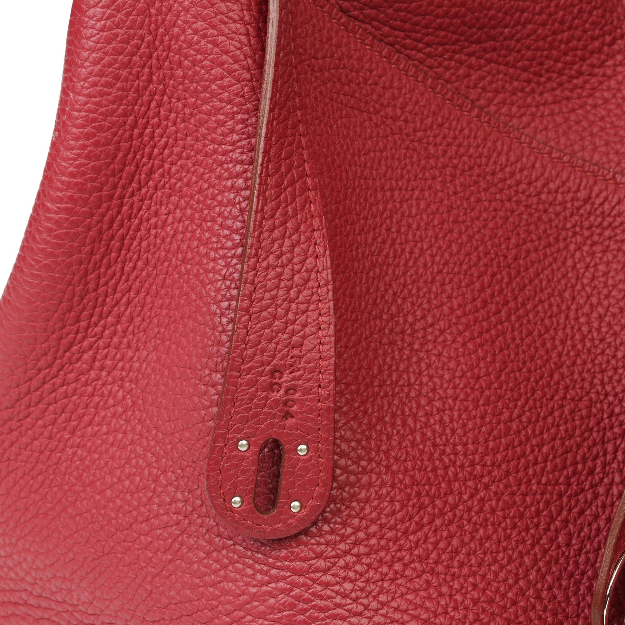 Hermès Rubis Clemence Leather Lindy 34cm