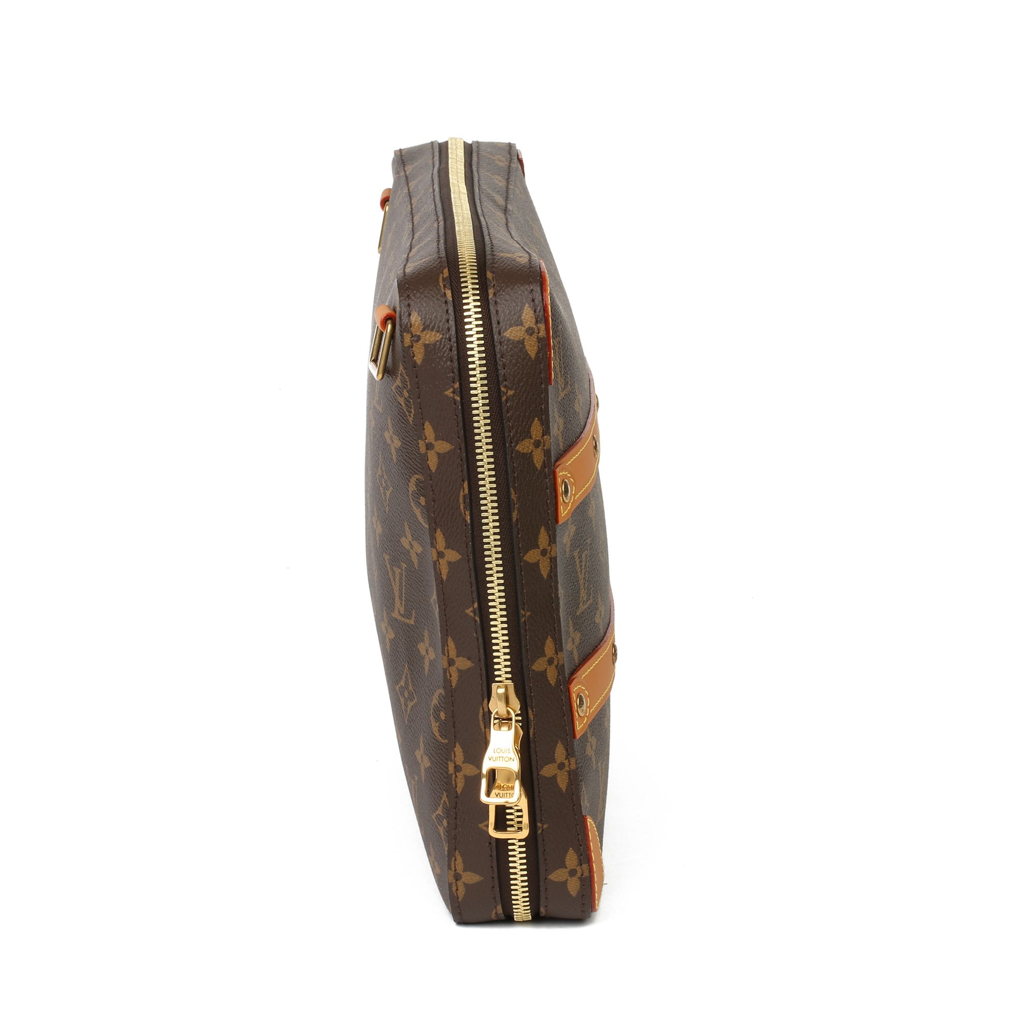 Louis Vuitton Brown Monogram Coated Canvas & Vachetta Leather Soft Trunk Messenger MM