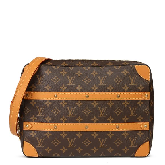 Louis Vuitton Brown Monogram Coated Canvas & Vachetta Leather Soft Trunk Messenger MM