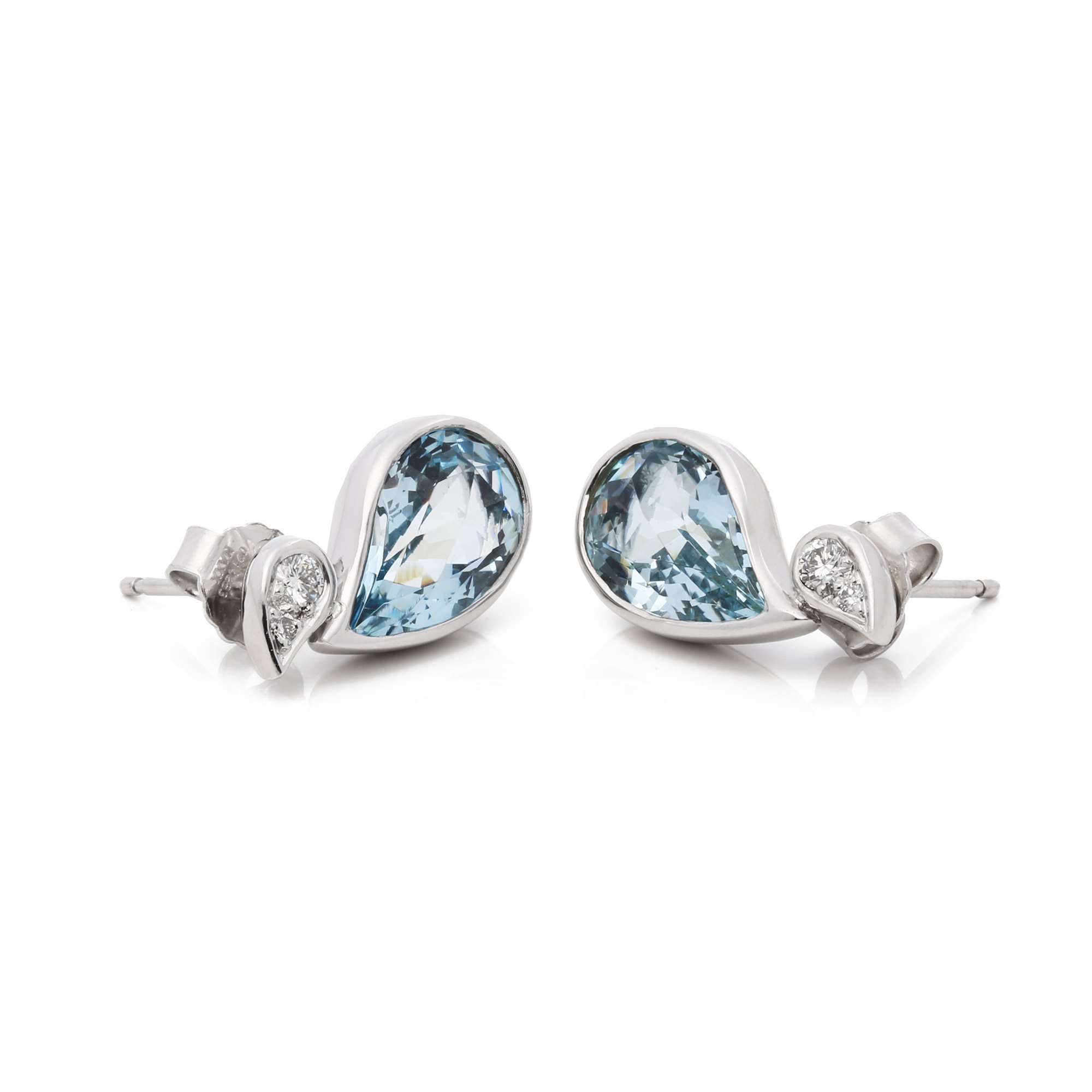 Boodles Aquamarine & Diamond Drop Earring