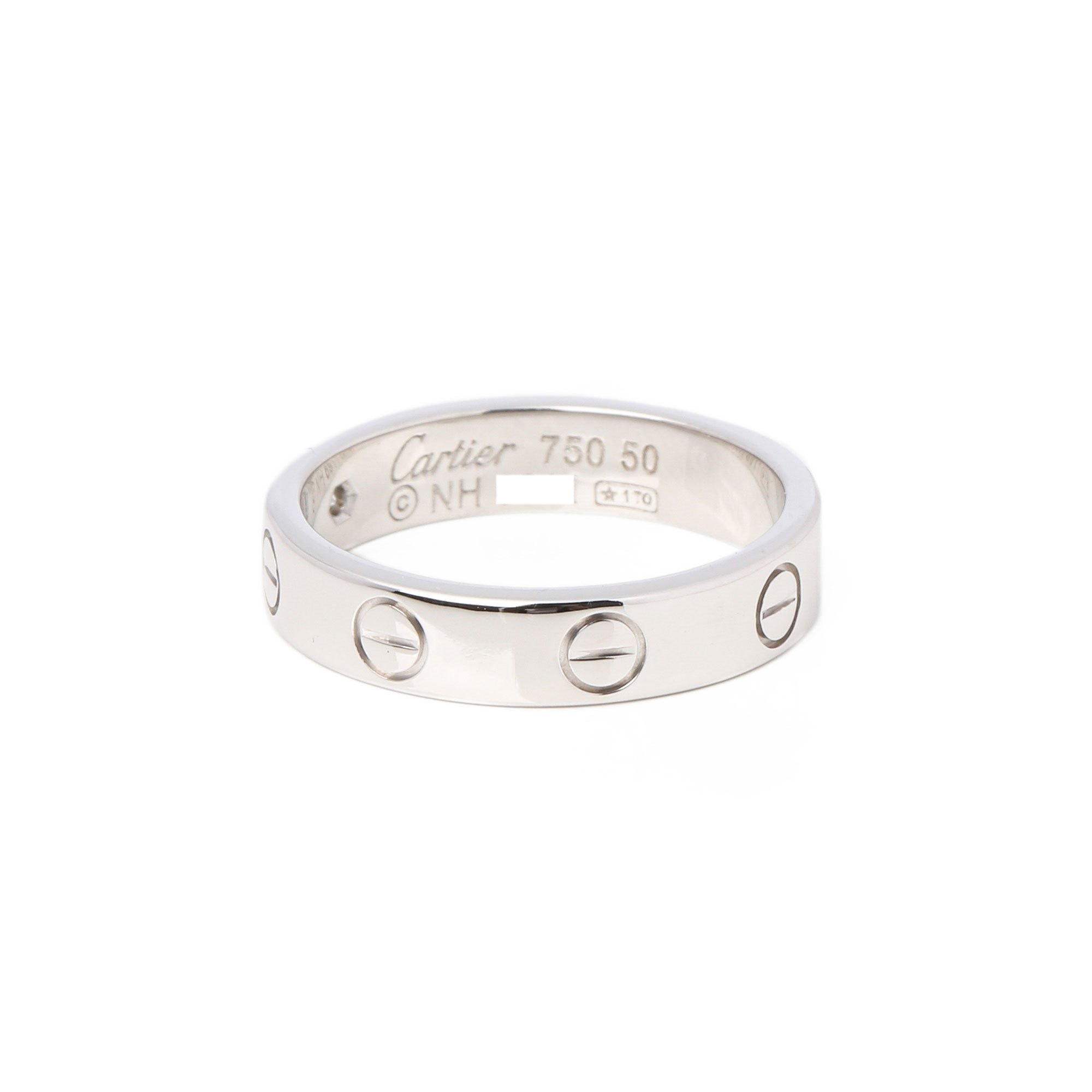 Cartier Love White Gold 1 Wedding Band Ring