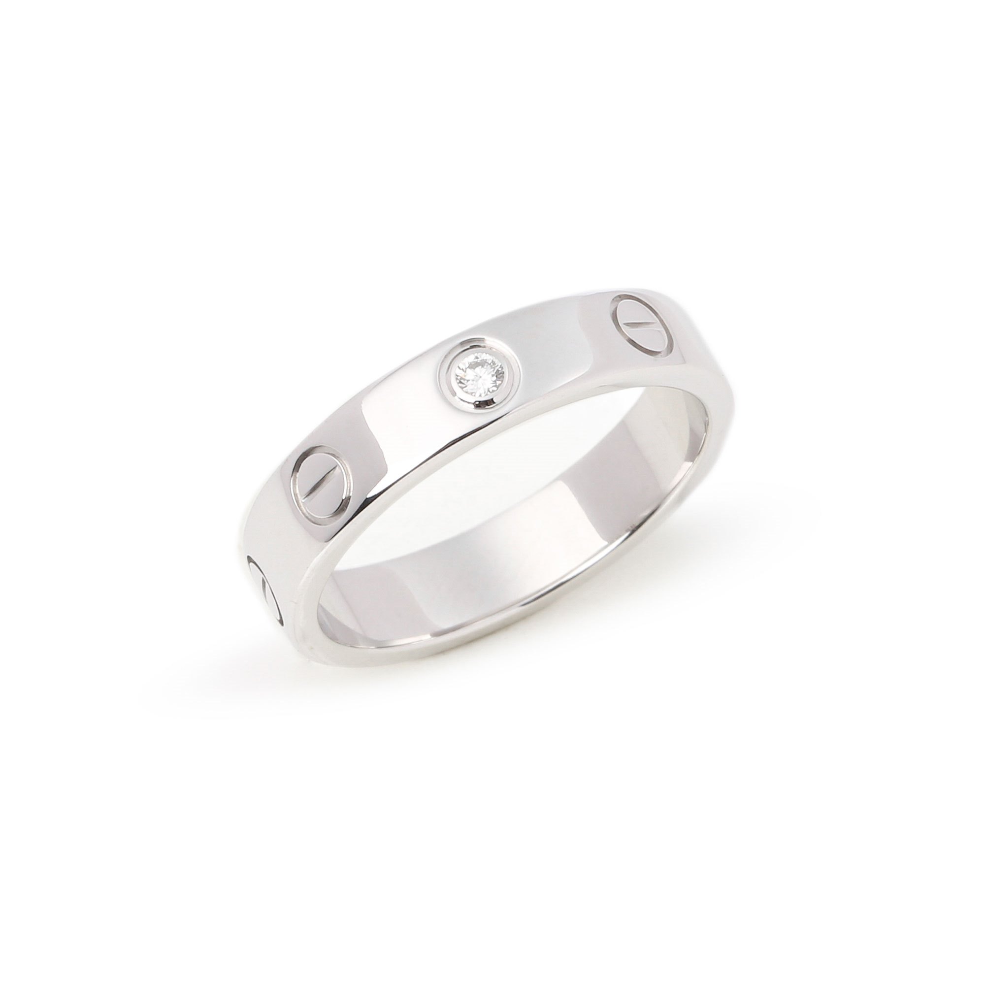 Cartier Love White Gold 1 Wedding Band Ring