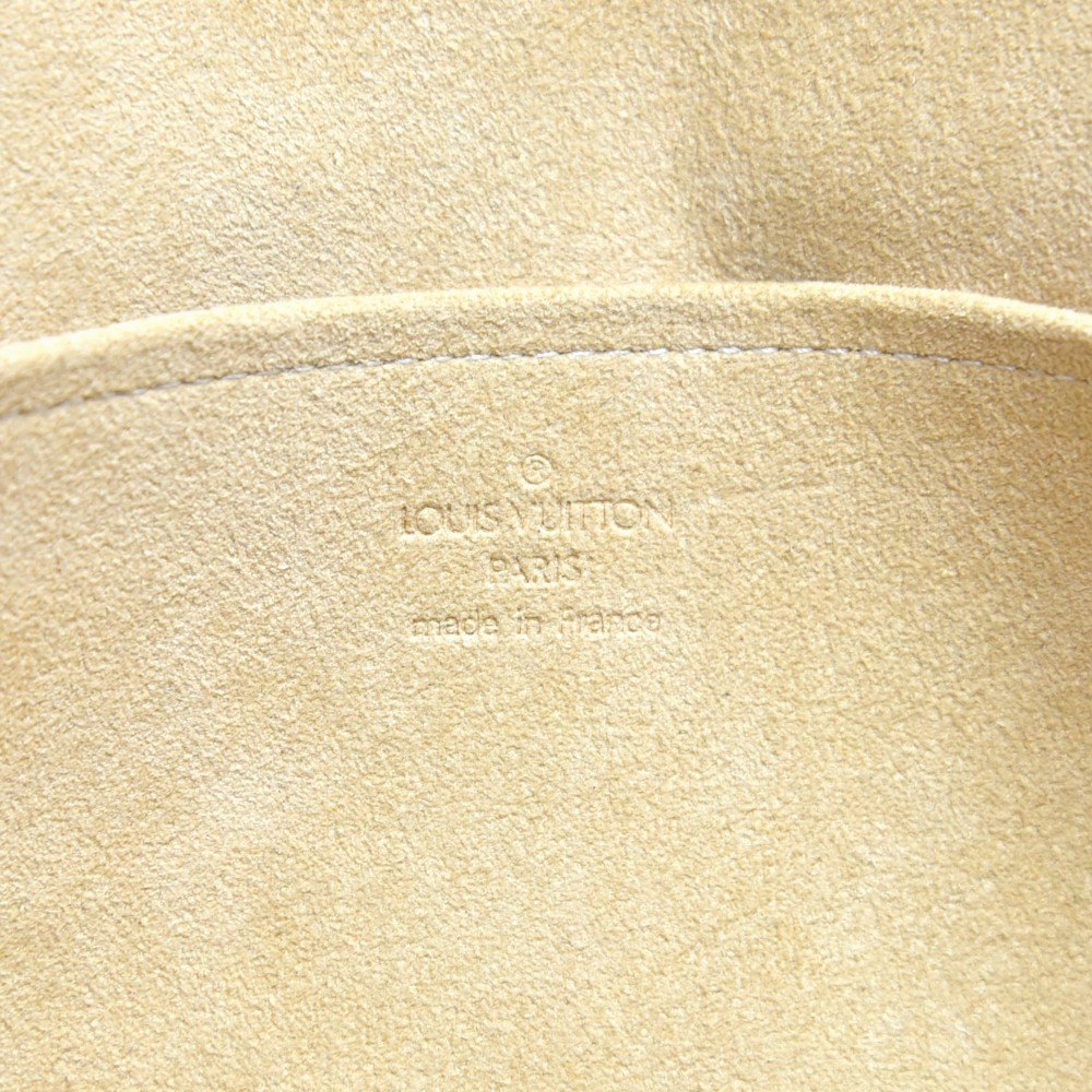 Louis Vuitton Brown Monogram Coated & Vachetta Leather Canvas Pochette Twin GM
