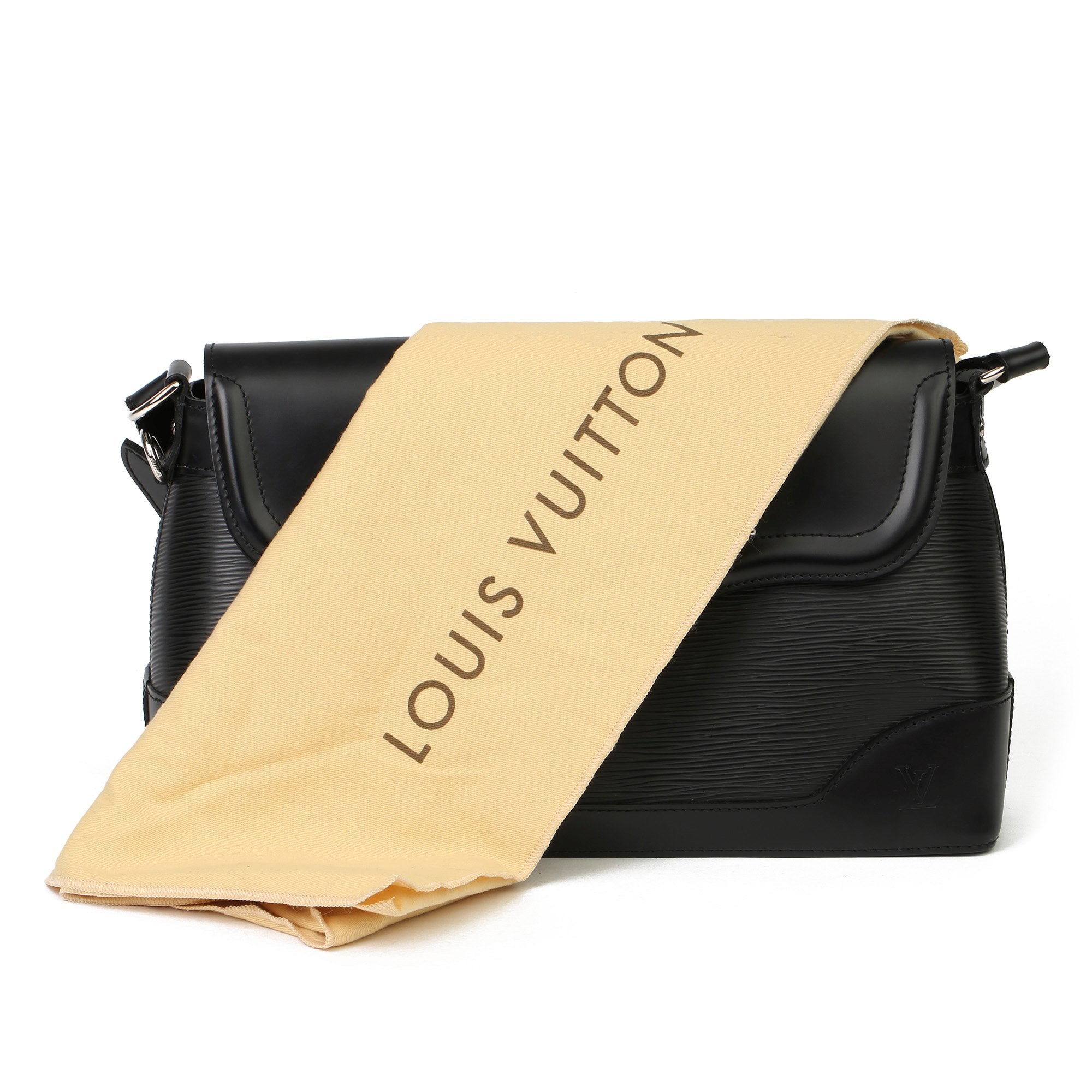 Louis Vuitton Black Epi Leather & Black Calfskin Leather Beverly Bag