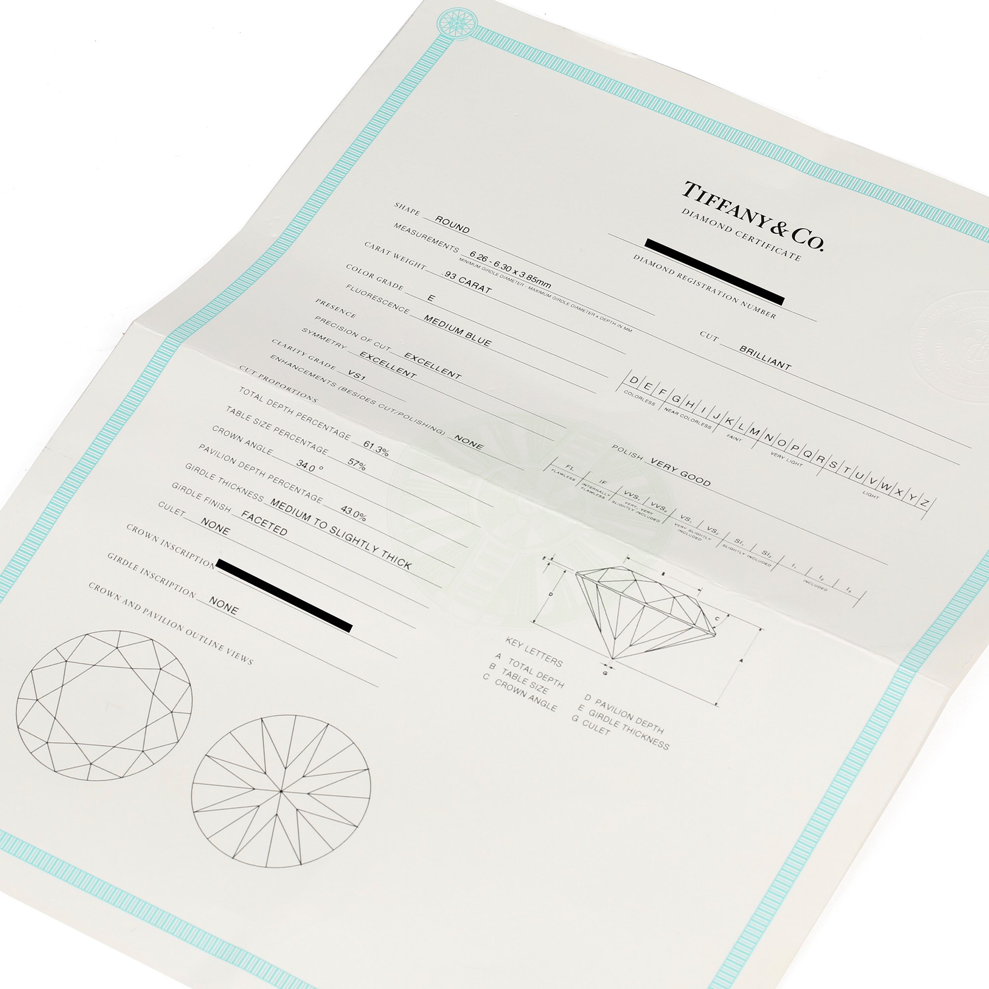 Tiffany & Co. Brilliant cut 0.93ct Diamond Solitaire Ring