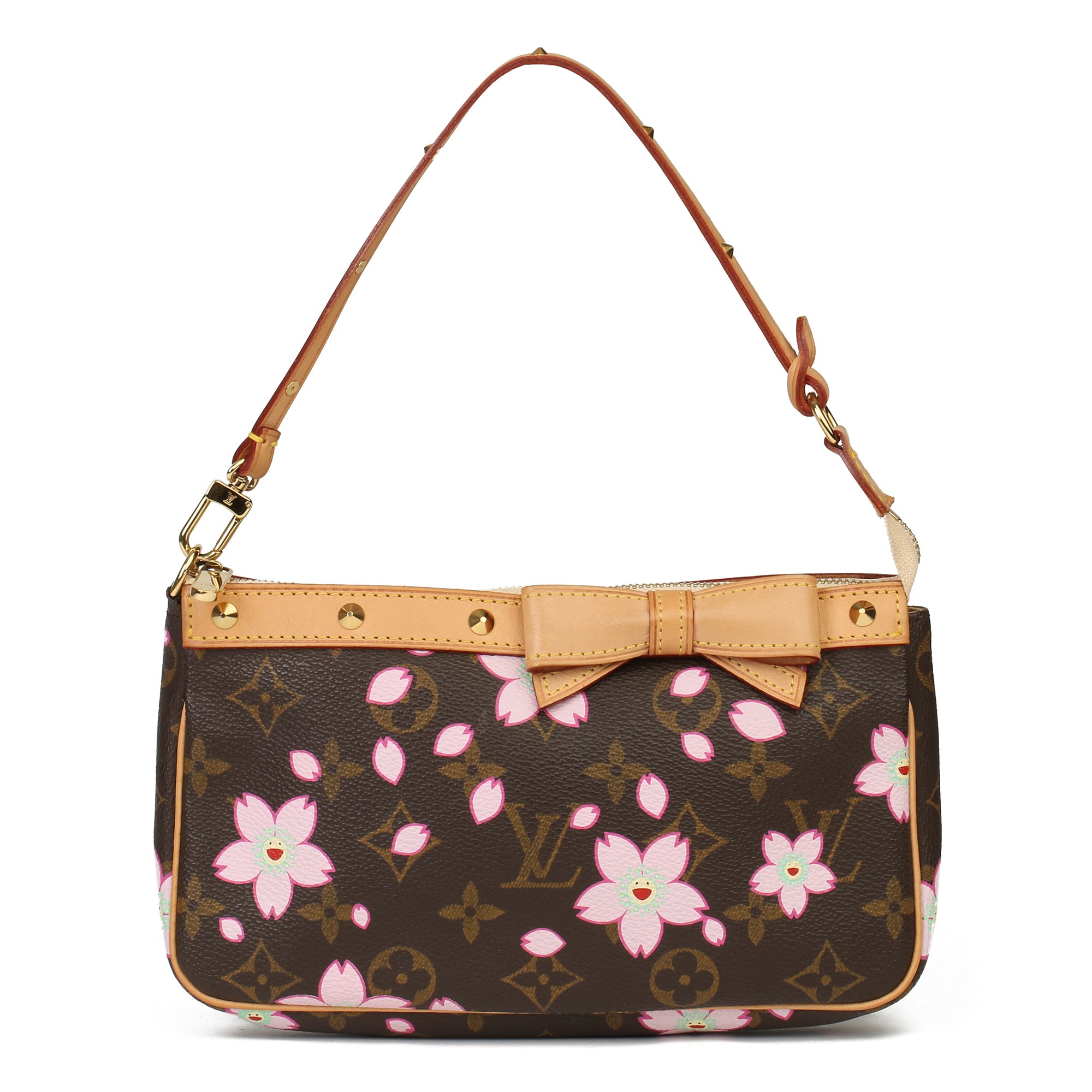 Louis Vuitton Monogram Cherry Blossom Pochette Accessoires Wristlet Pouch  Bag For Sale at 1stDibs