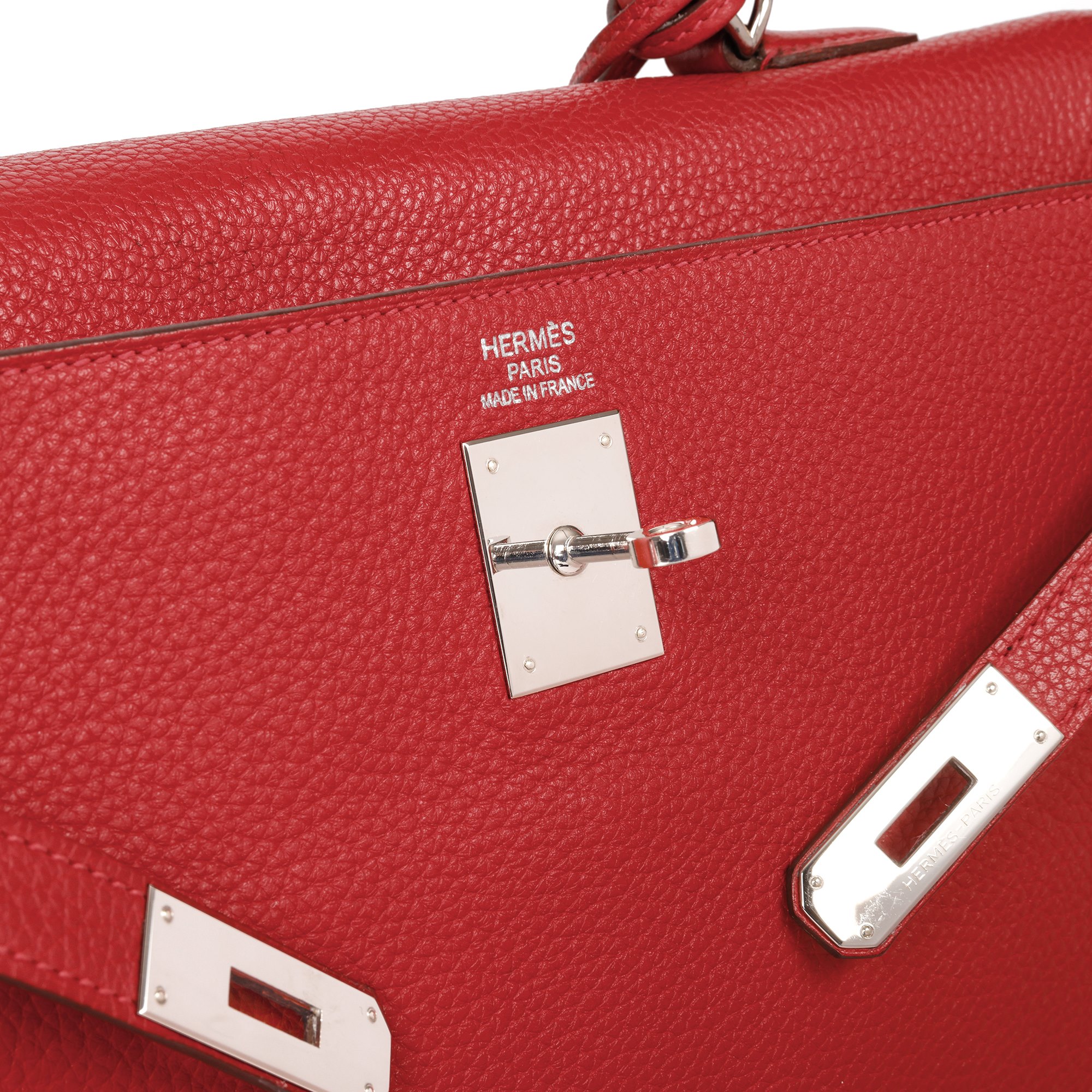 Hermès Rouge Casaque Togo Leather Amazone Kelly 35cm Retourne