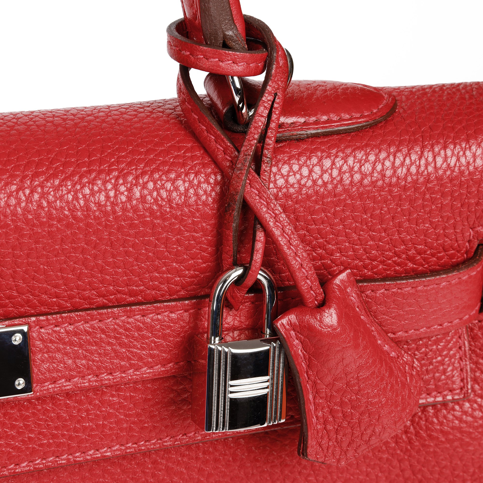 Hermès Rouge Casaque Togo Leather Kelly 35cm Retourne