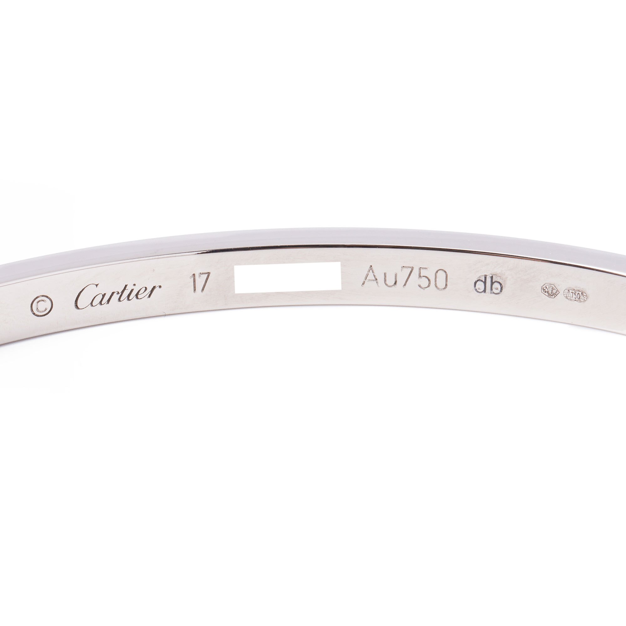 Cartier 18ct White Gold SM Love Bangle