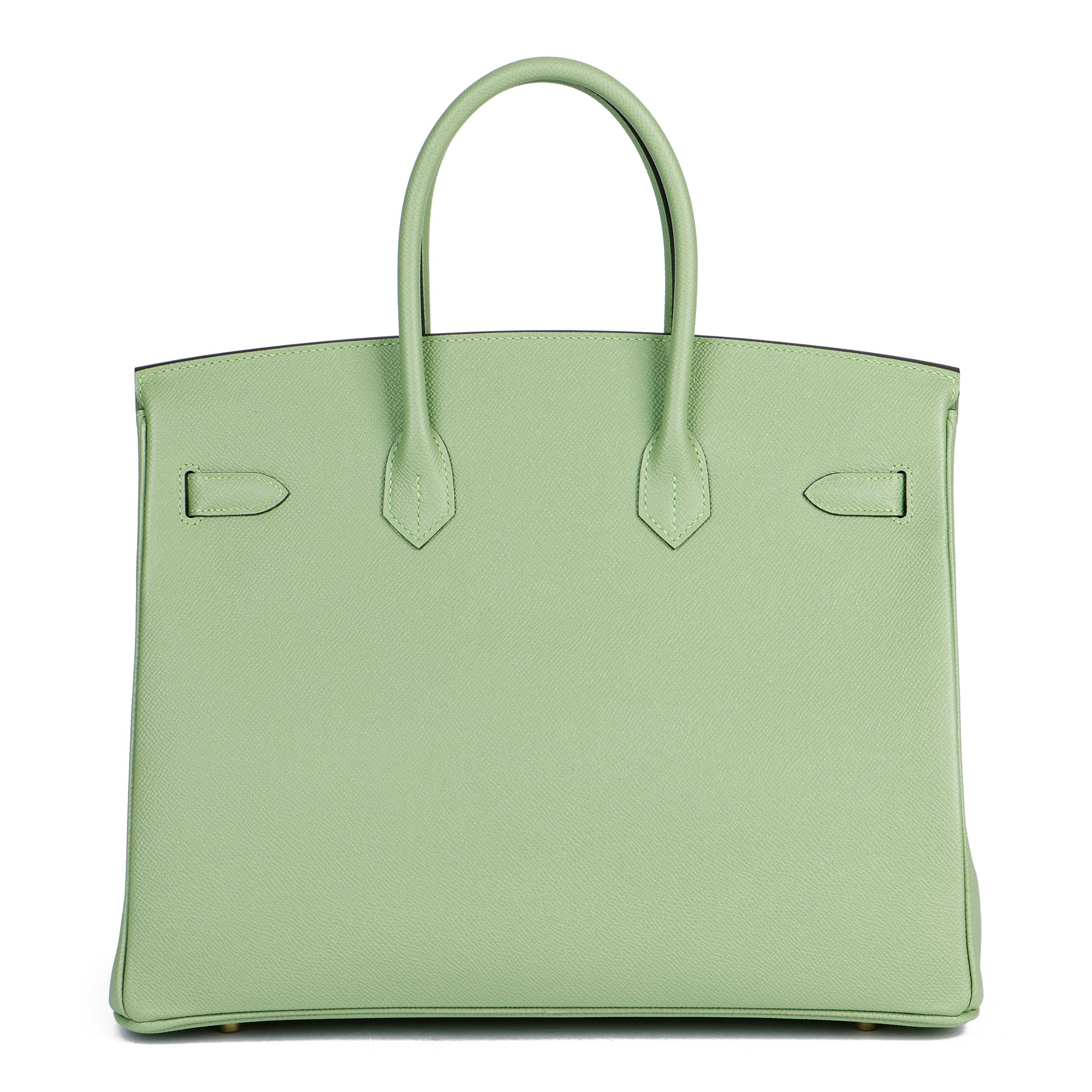 Hermès Vert Criquet Epsom Leather Birkin 35cm Retourne
