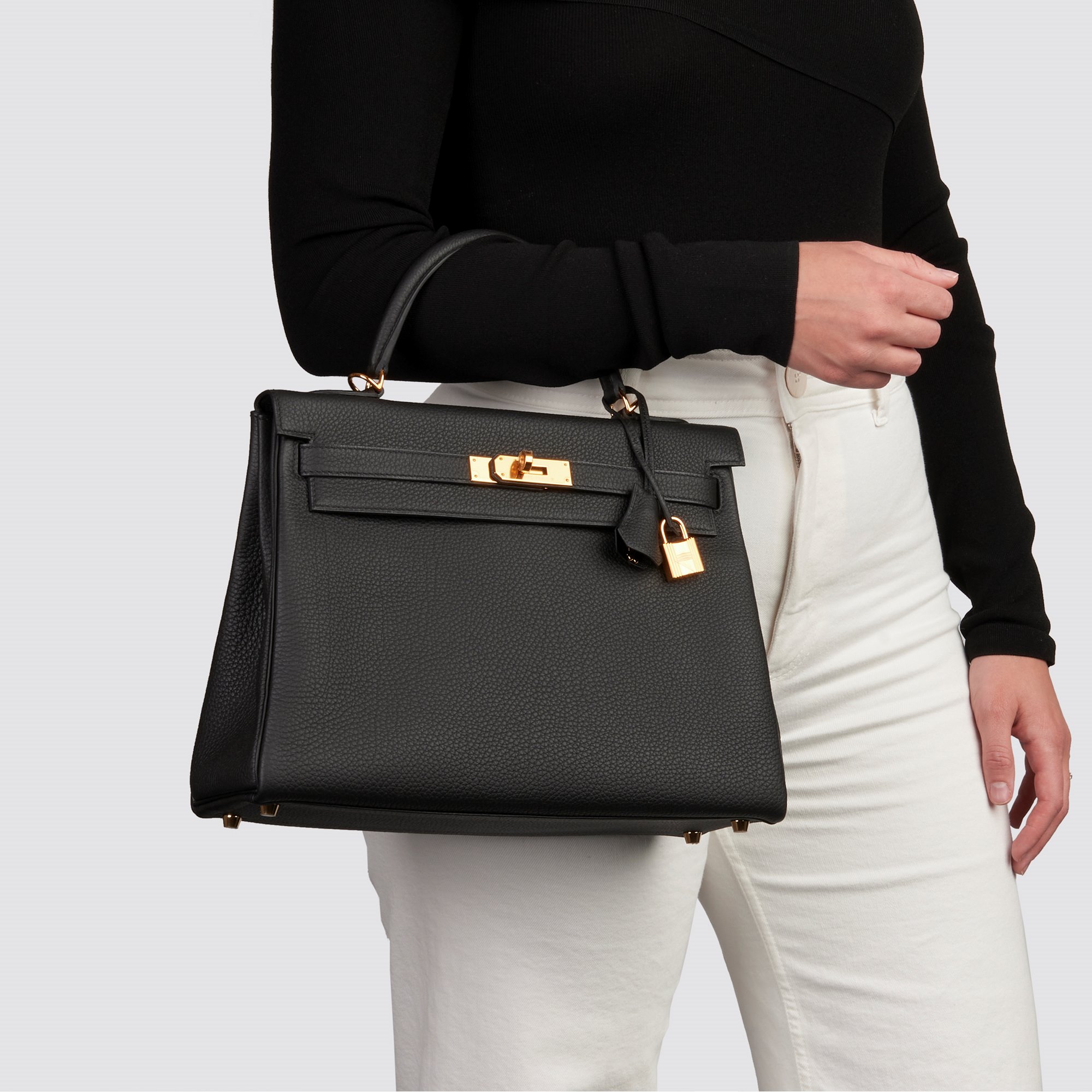 hermes black kelly 32