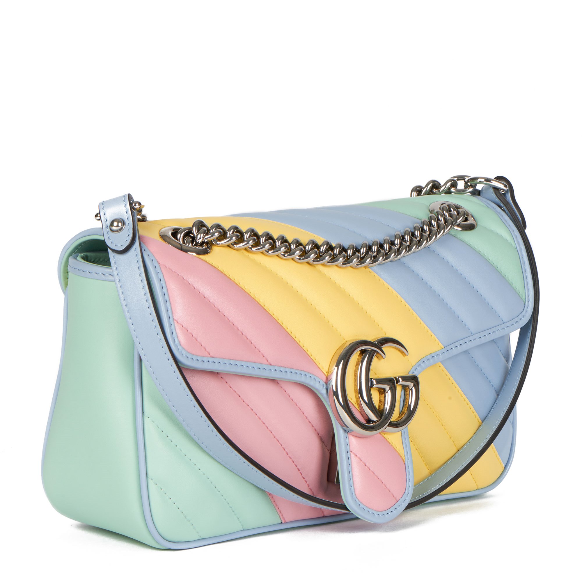 pink yellow blue gucci bag