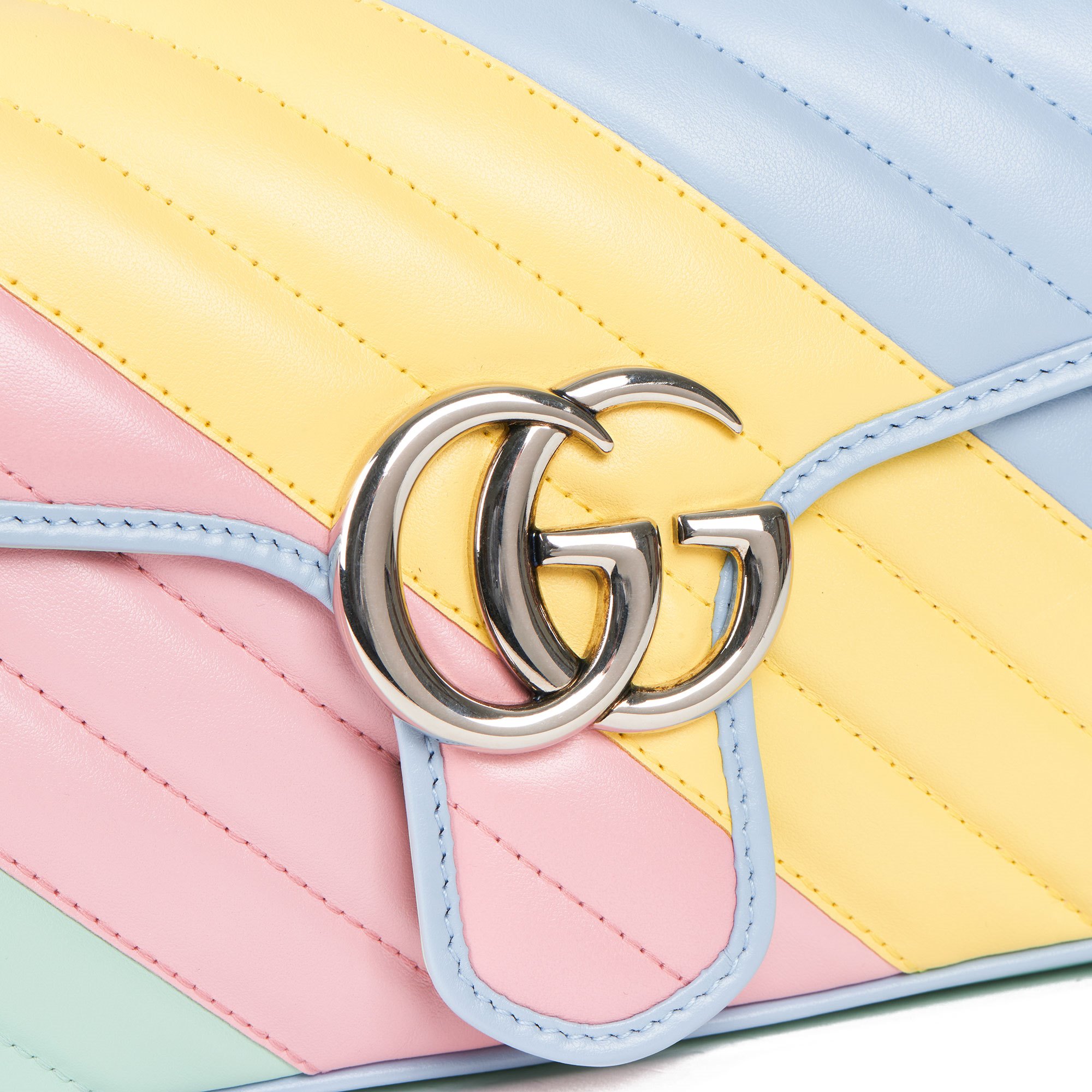 pink yellow blue gucci bag