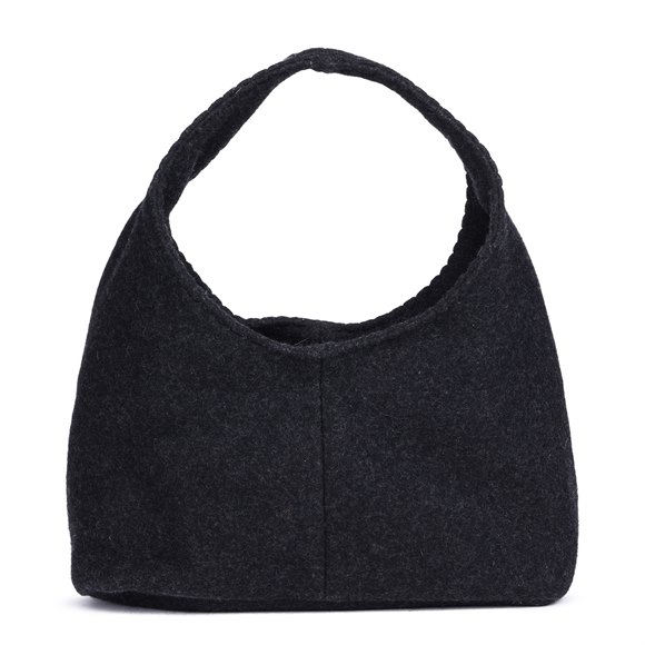 Miu Miu Grey Wool Vintage Mini Hobo Bag