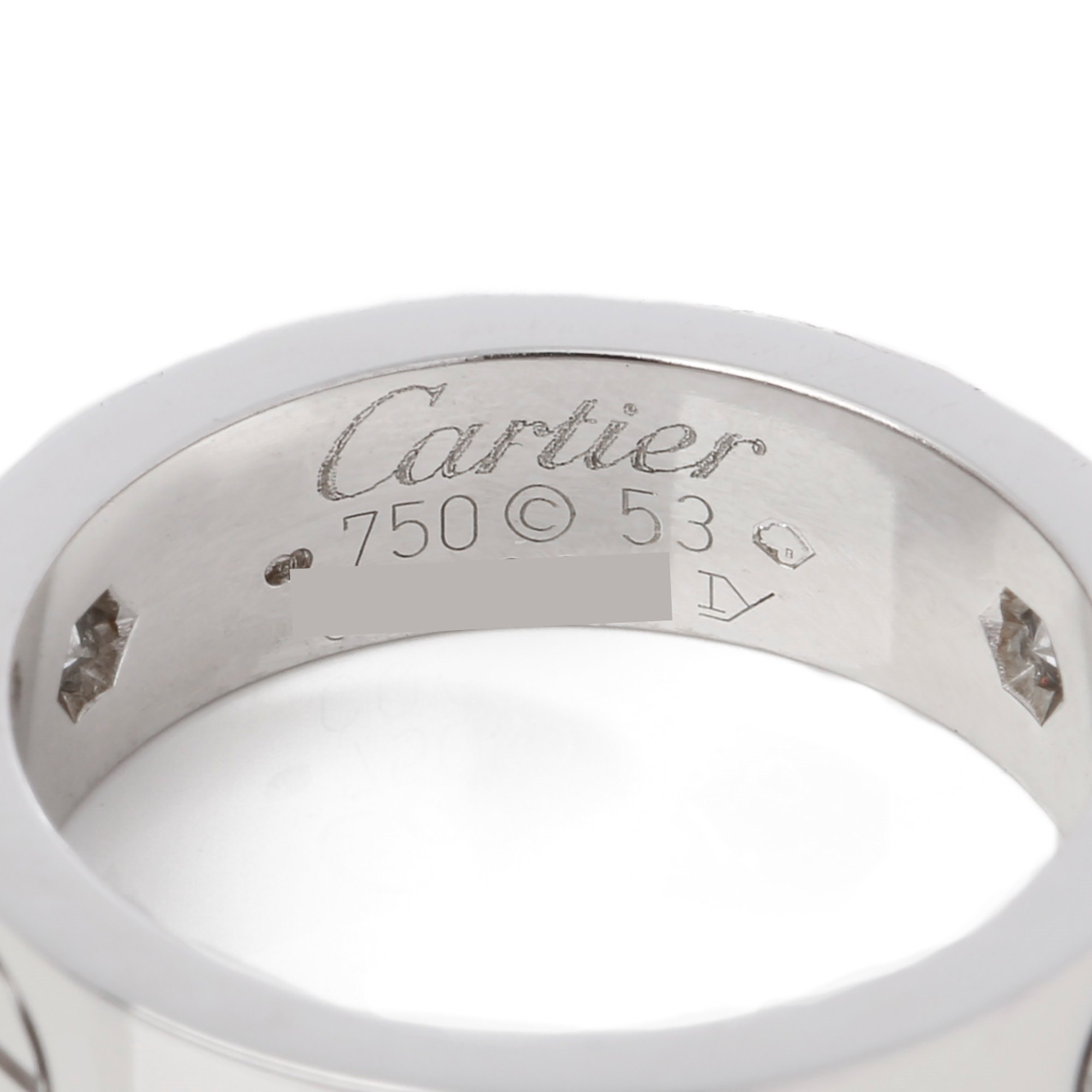 Cartier 18ct White Gold 3 Diamond Ring