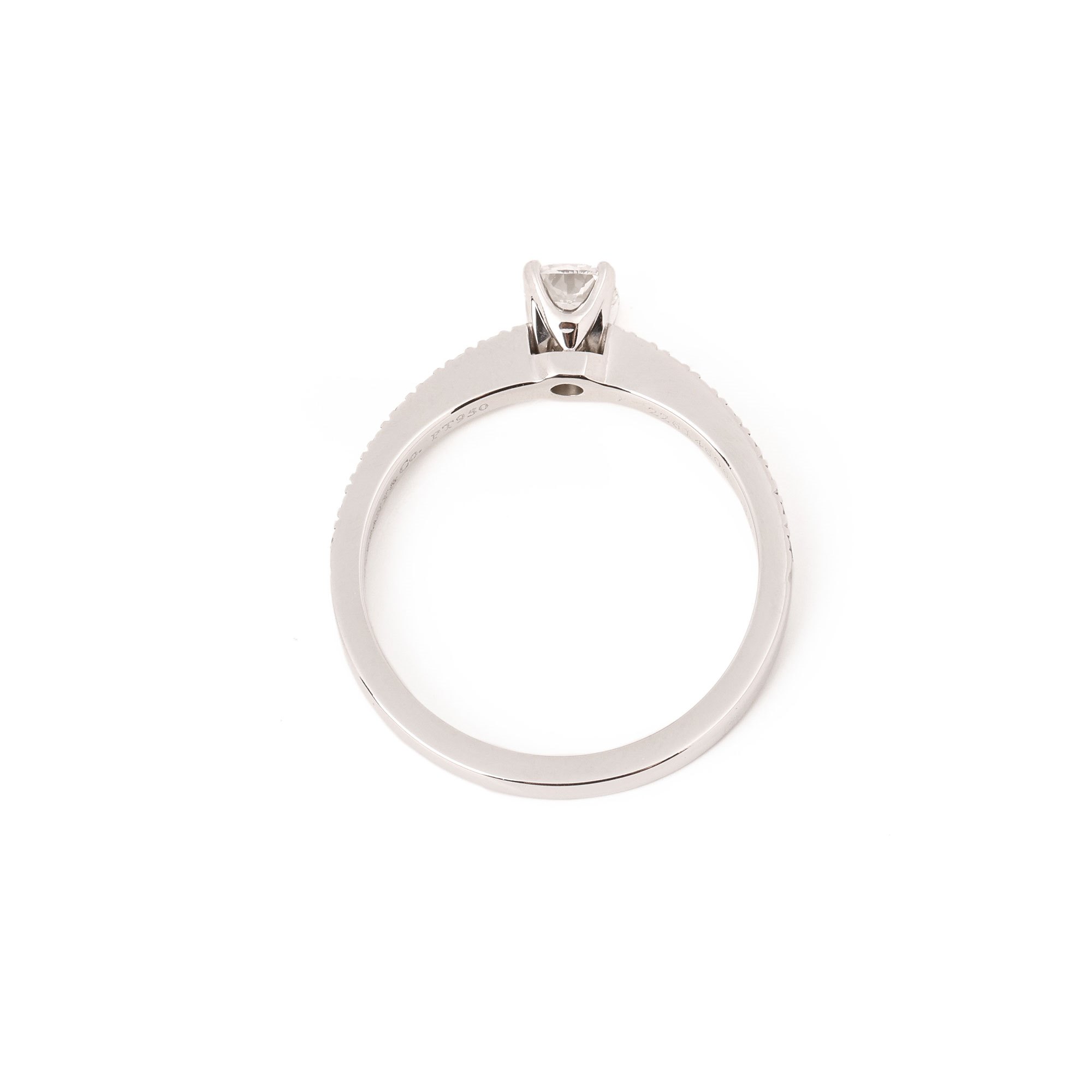 Tiffany & Co. Platinum Cushion Cut Diamond Single Stone Ring