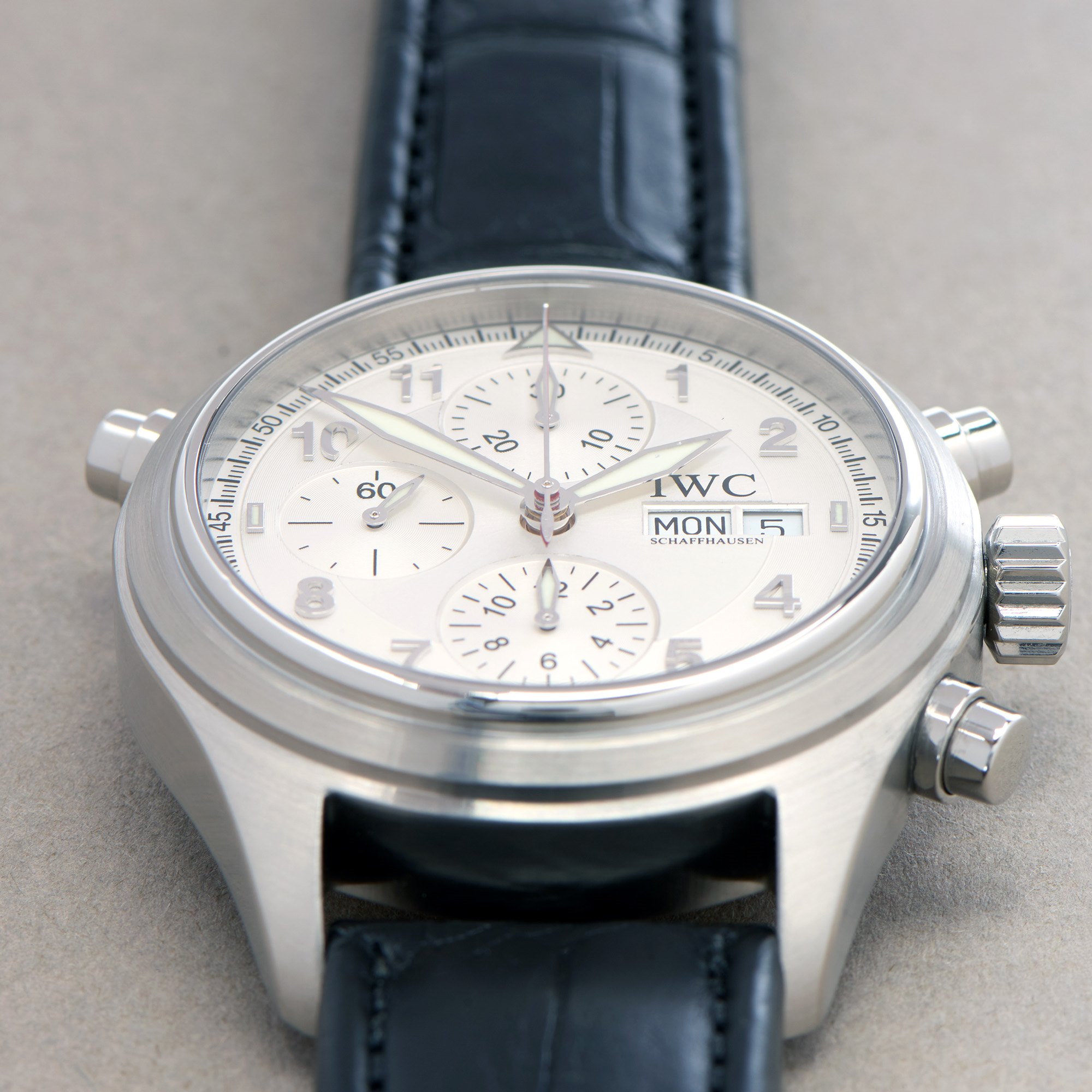 IWC Pilot's Chronograph Spitfire Double Chronograph Roestvrij Staal IW371343