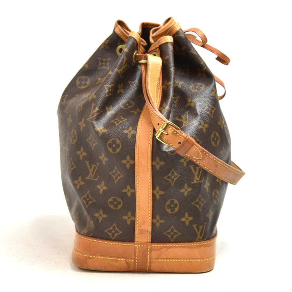 Louis Vuitton Brown Coated Canvas & Vachetta Leather Large Noé