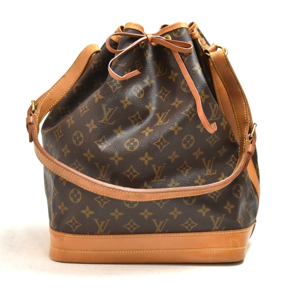 Louis Vuitton Brown Coated Canvas & Vachetta Leather Large Noé