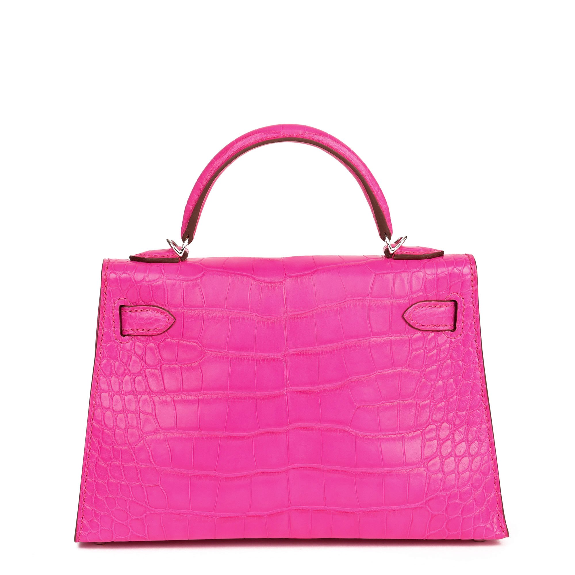 Hermès Rose Shocking Matte Alligator Leather Kelly 20cm II Sellier