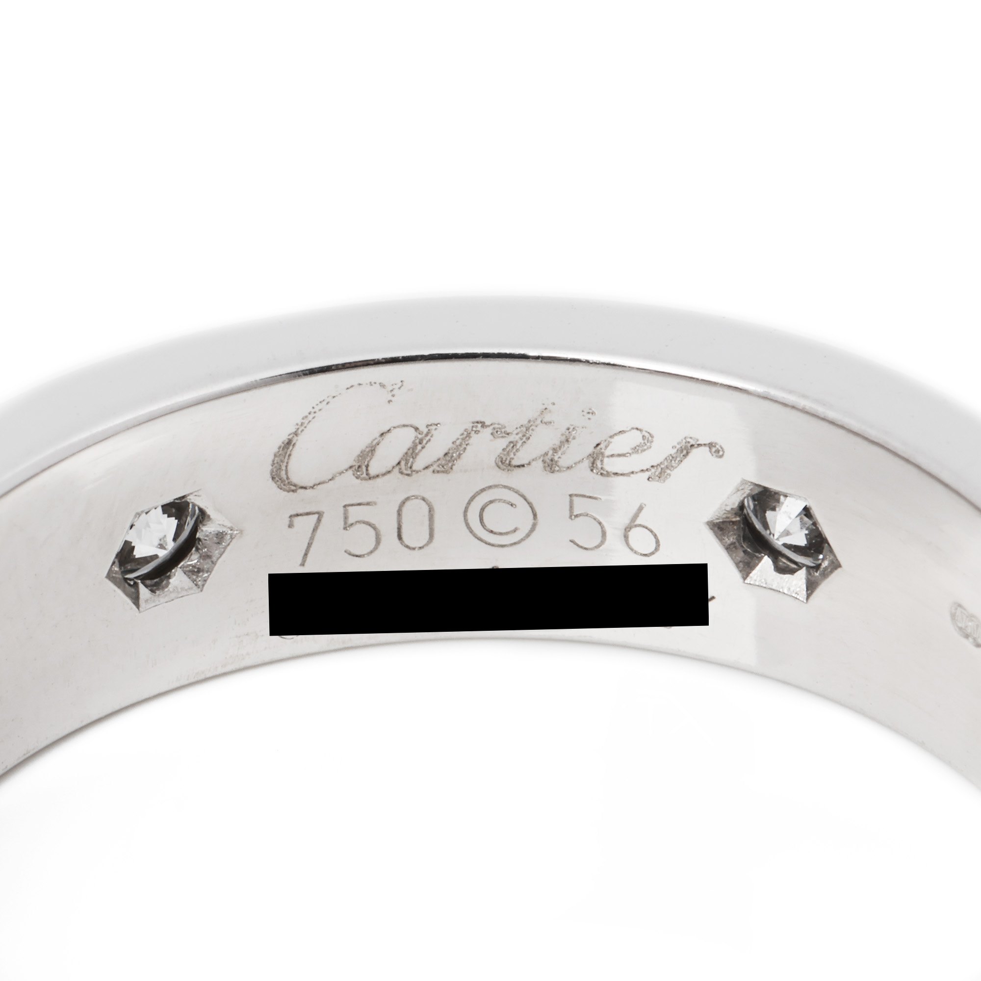 Cartier Love White Gold Full Diamond Band Ring