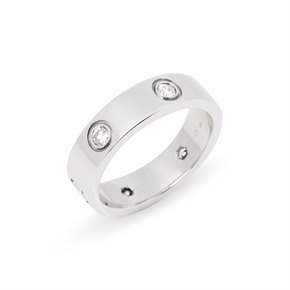 Cartier Love White Gold Full Diamond Band Ring