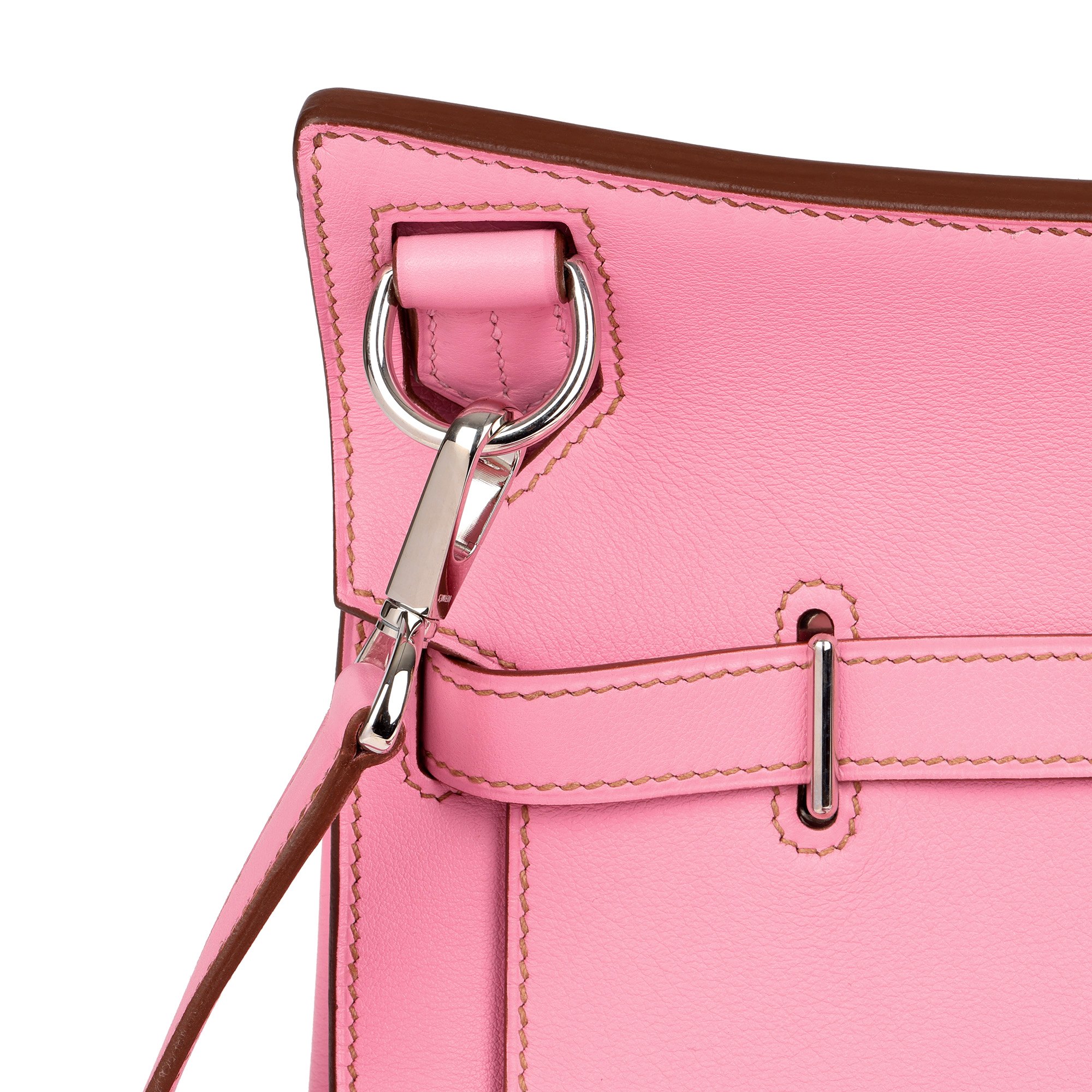 Hermès Bubblegum 5P Pink Swift Leather Jypsiere 28