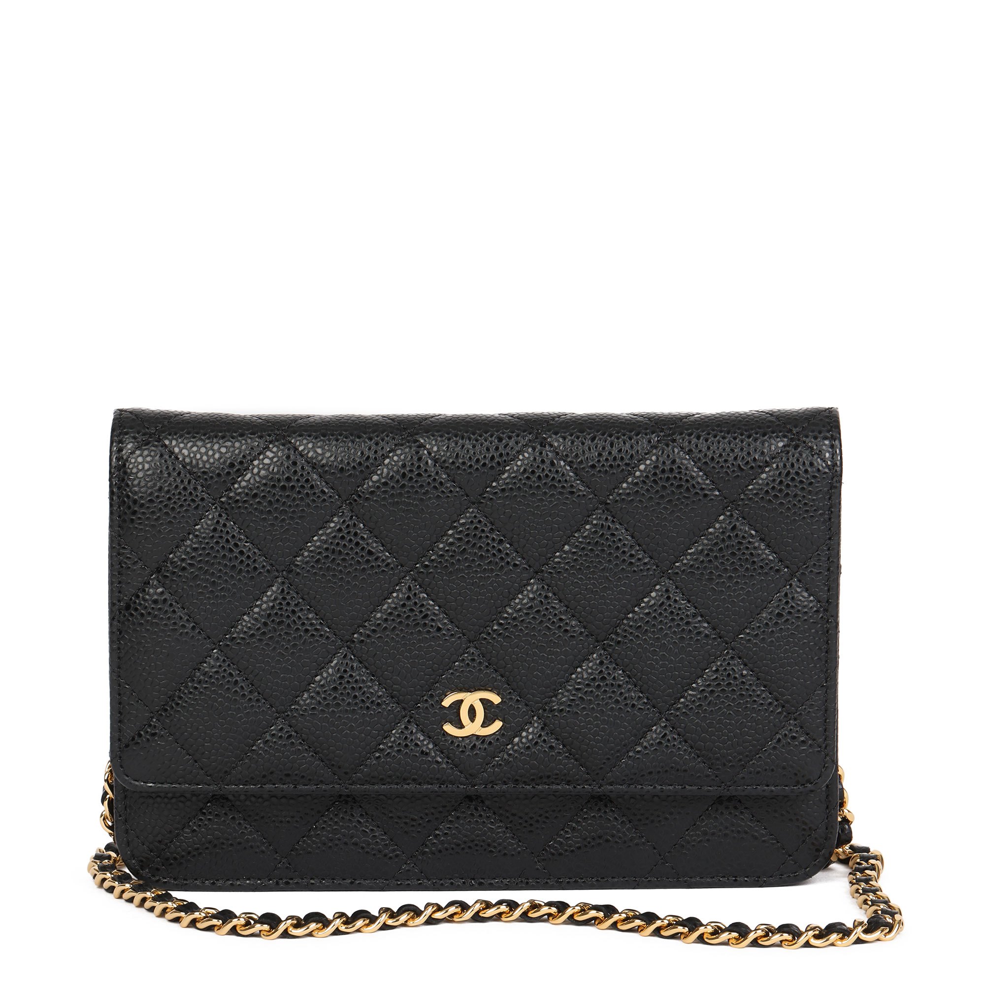 chanel quilted caviar wallet