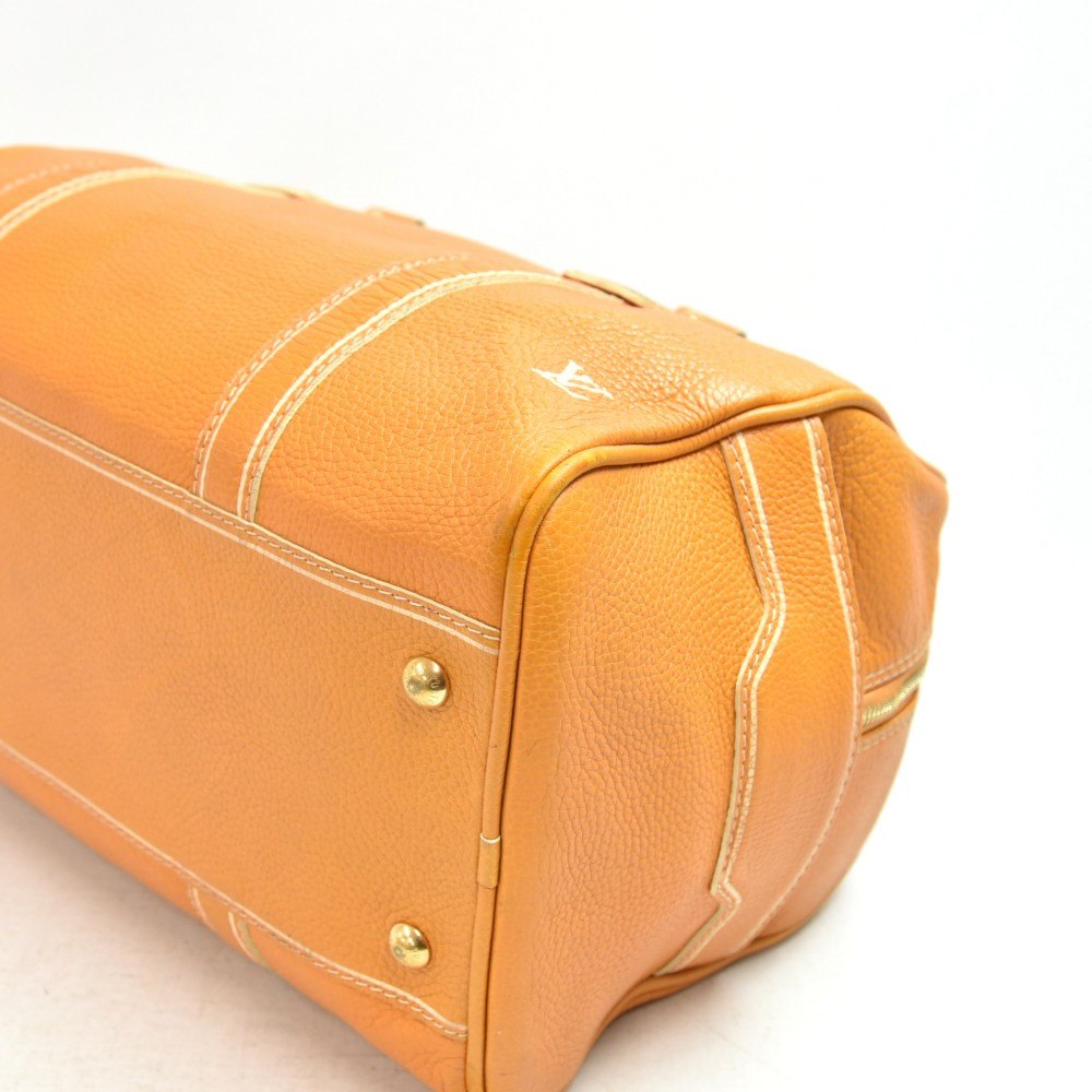 Louis Vuitton Carryall Orange Tobago Leather Travel Bag