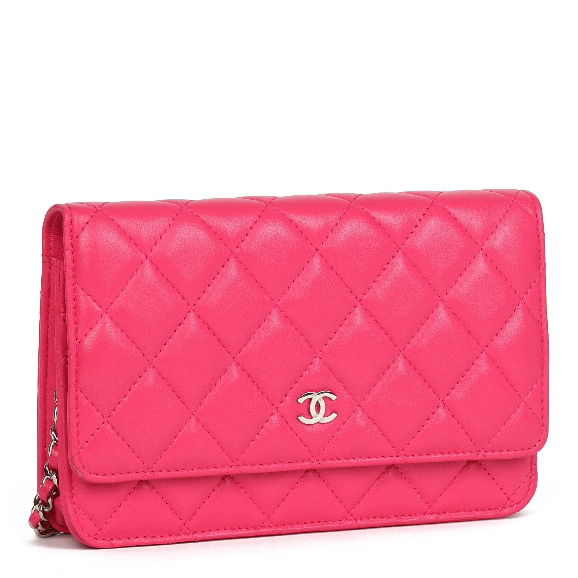 chanel wallet on chain pink