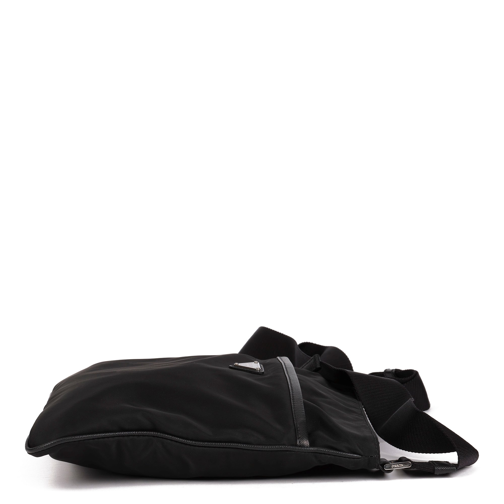 Prada Black Nylon & Saffiano Leather Crossbody Bag