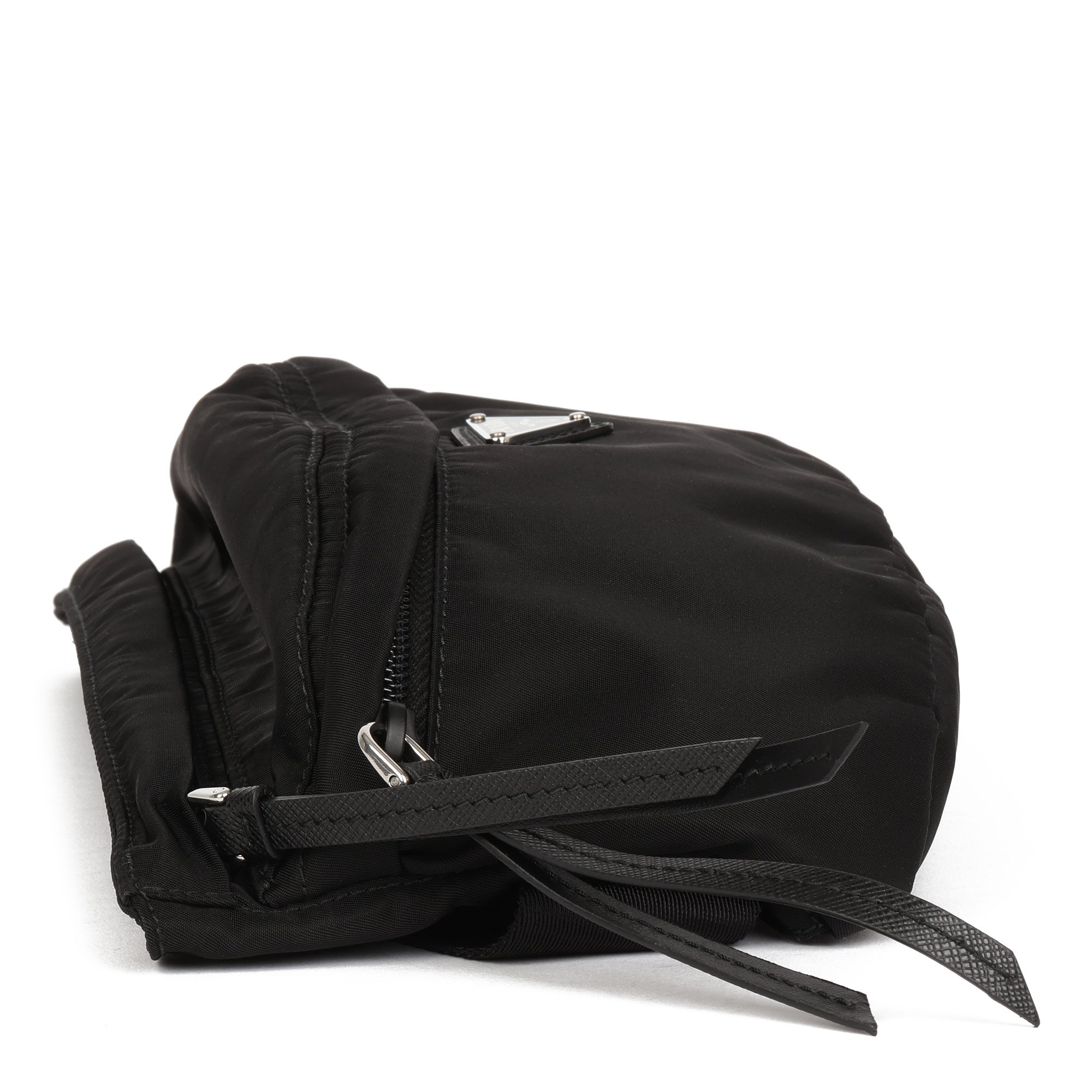 Prada Black Nylon & Saffiano Leather Belt Bag