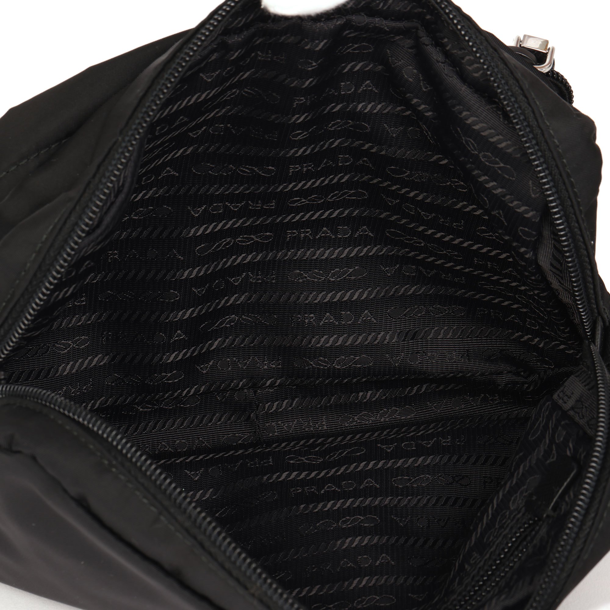 Prada Black Nylon & Saffiano Leather Pouch
