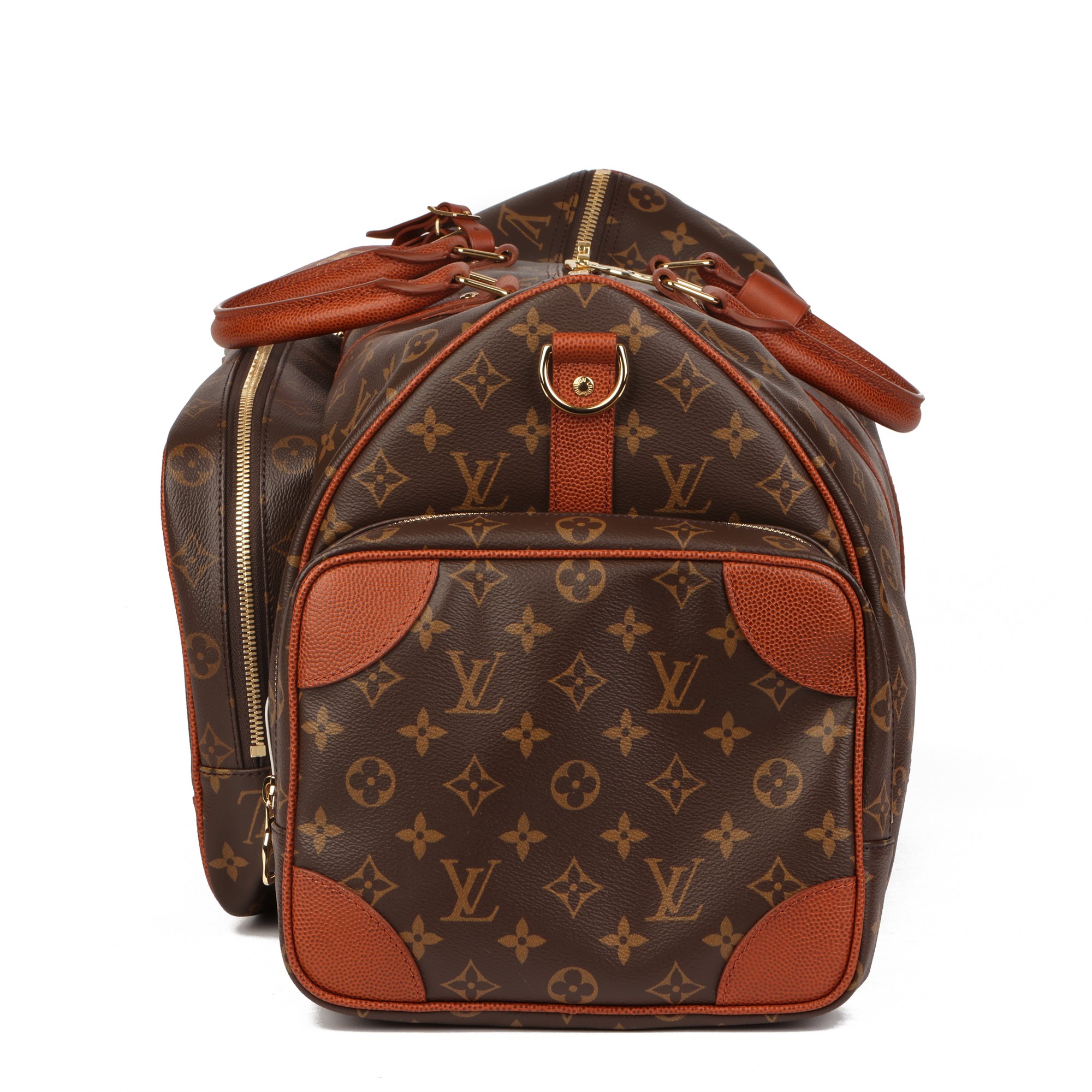 Louis Vuitton x NBA Brown Monogram Coated Canvas & Embossed Calfskin Leather Trio Pocket Keepall