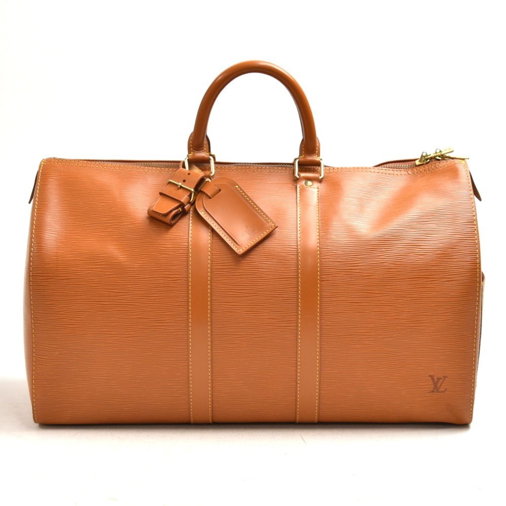 Louis Vuitton Brown Epi Leather Vintage Keepall 45
