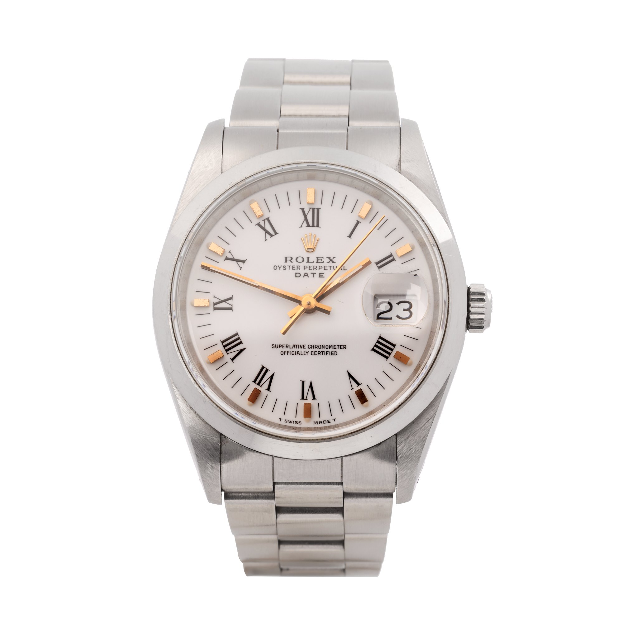 Rolex Oyster Perpetual Date Roestvrij Staal 15200