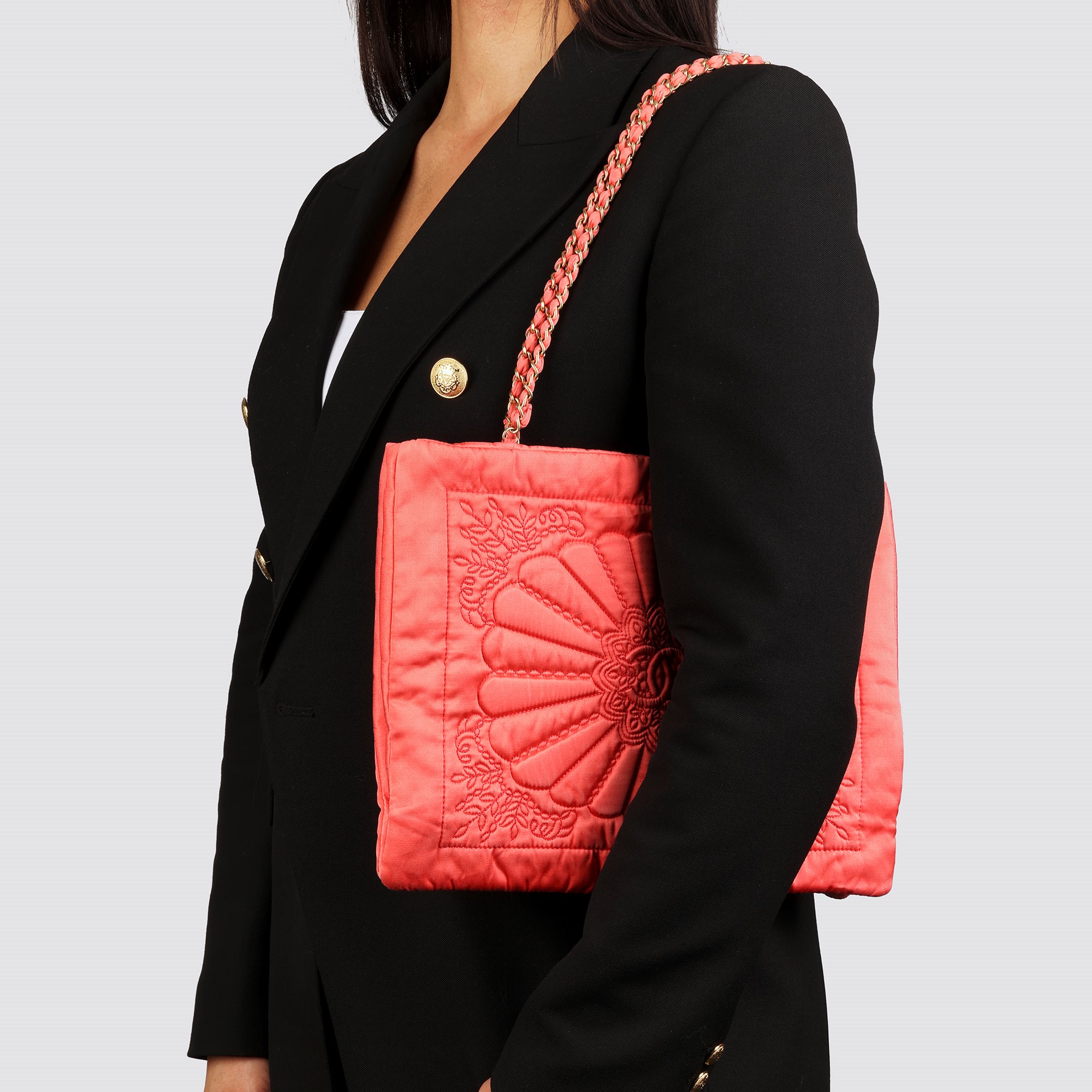 Chanel Pink Quilted Timeless Shoulder Tote