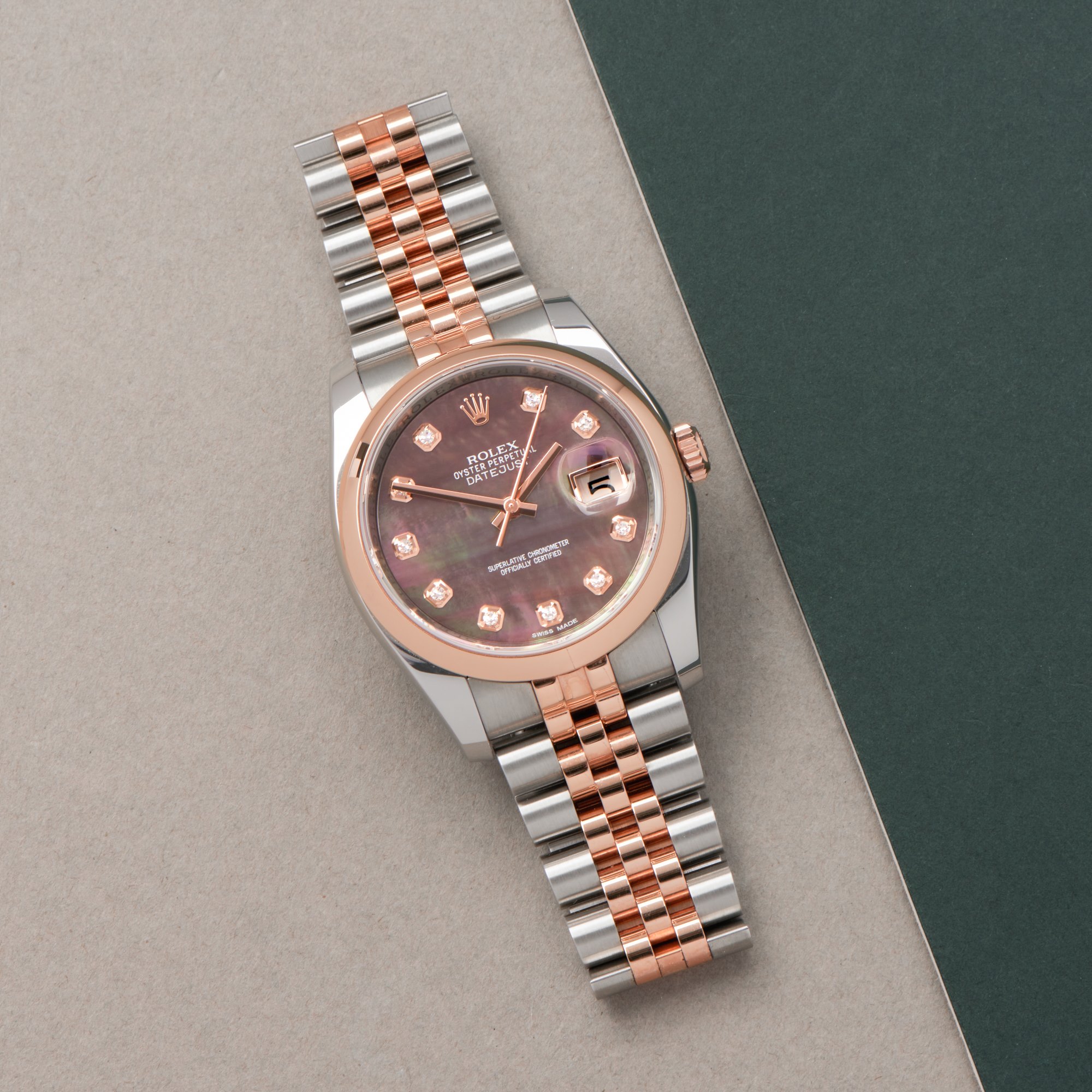 Rolex Datejust 36 18K Rose Gold & Stainless Steel 116201