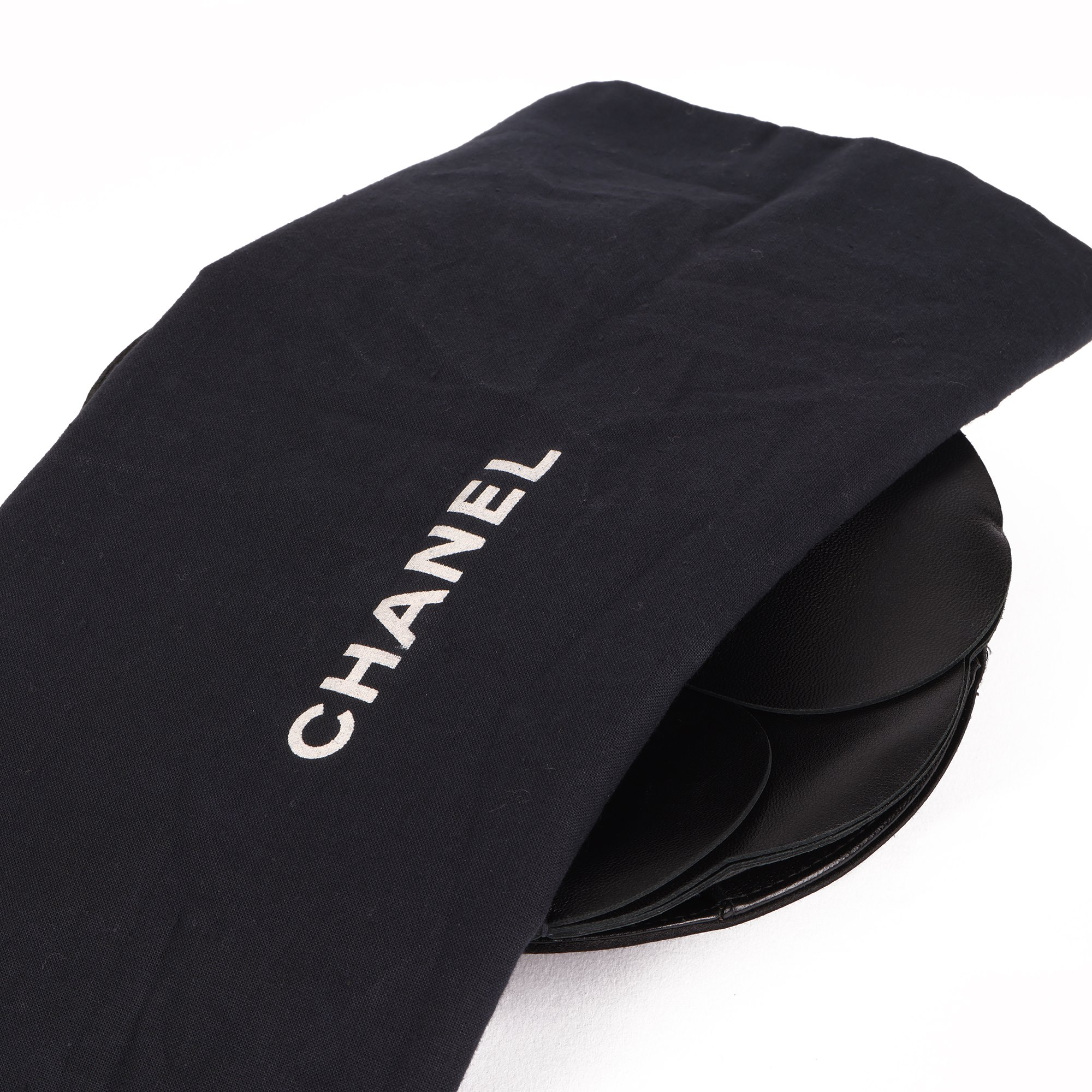 Chanel Black Lambskin Camellia Clutch-on-Chain COC