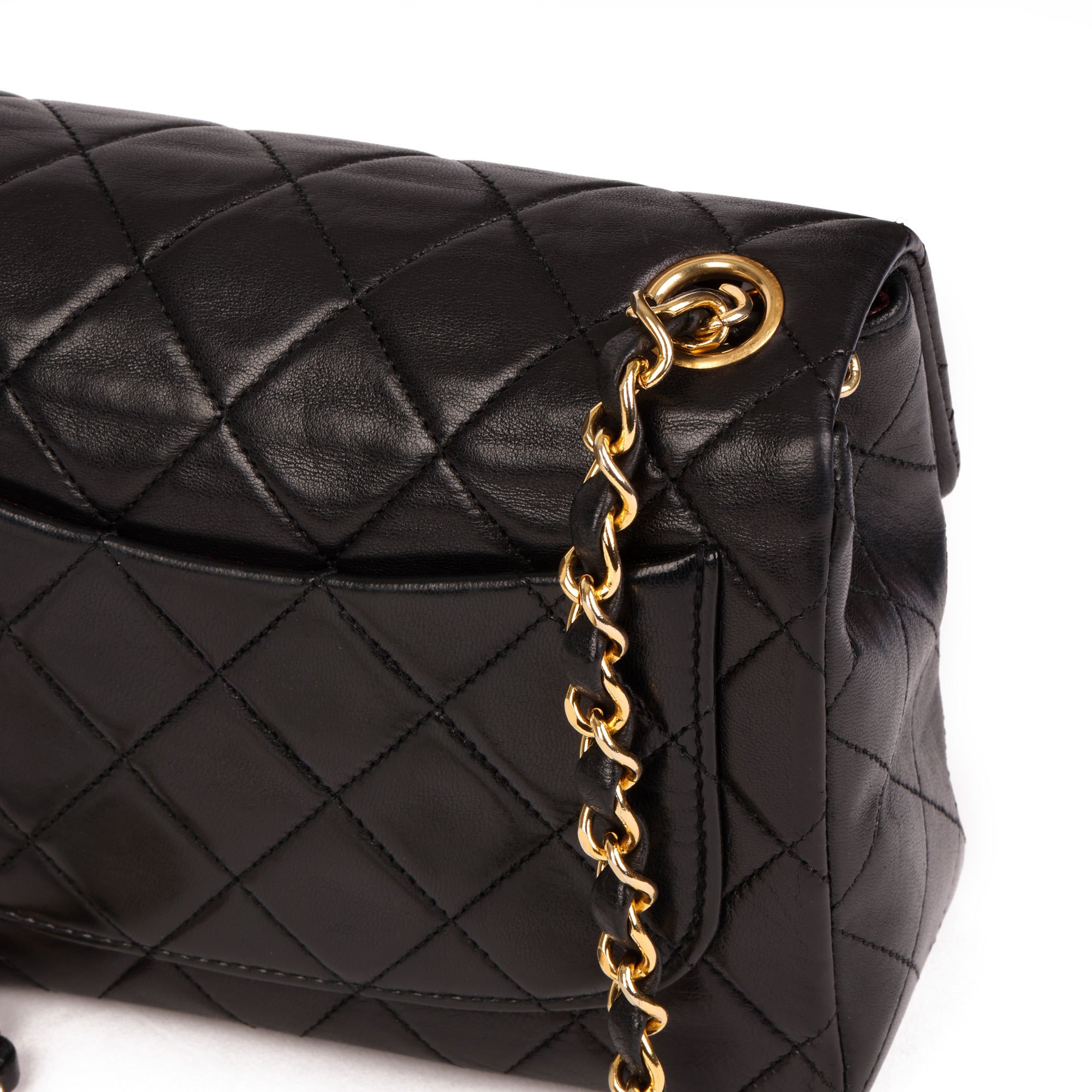 Chanel Black Quilted Lambskin Vintage Mini Flap Bag