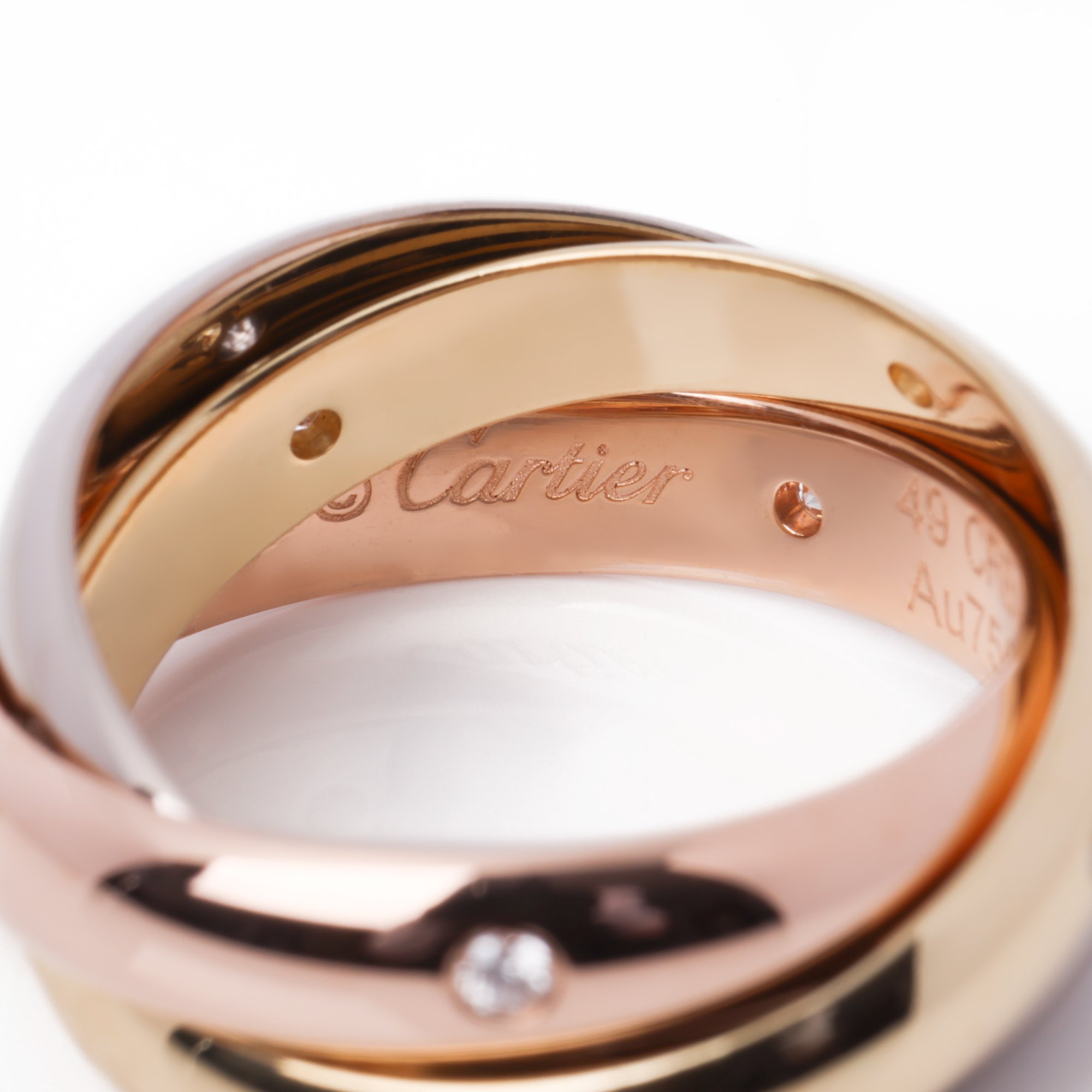 Cartier Trinity Diamond Set Ring Medium
